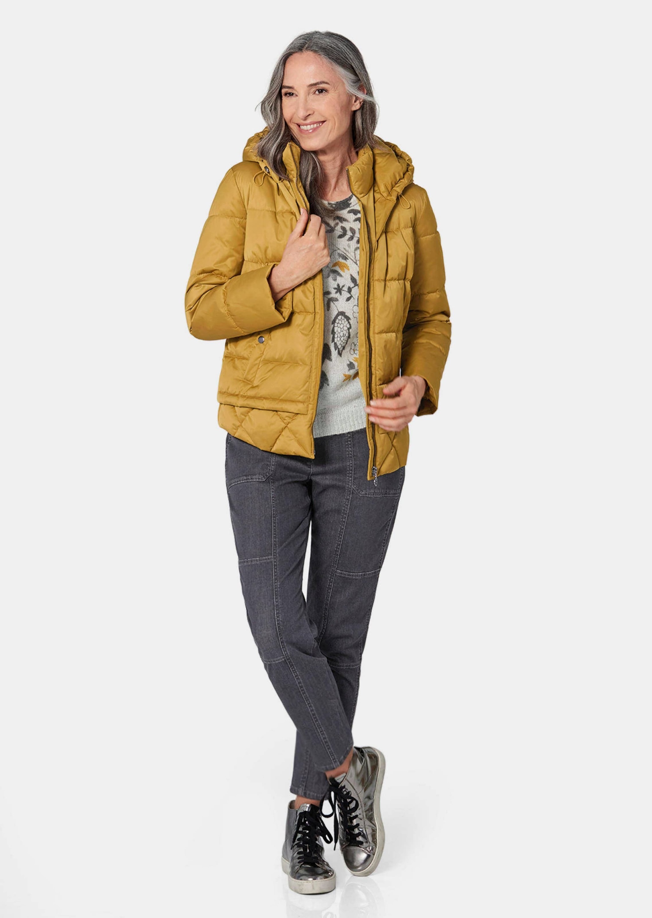 GOLDNER Kurzjacke »Steppjacke mit Kapuze«