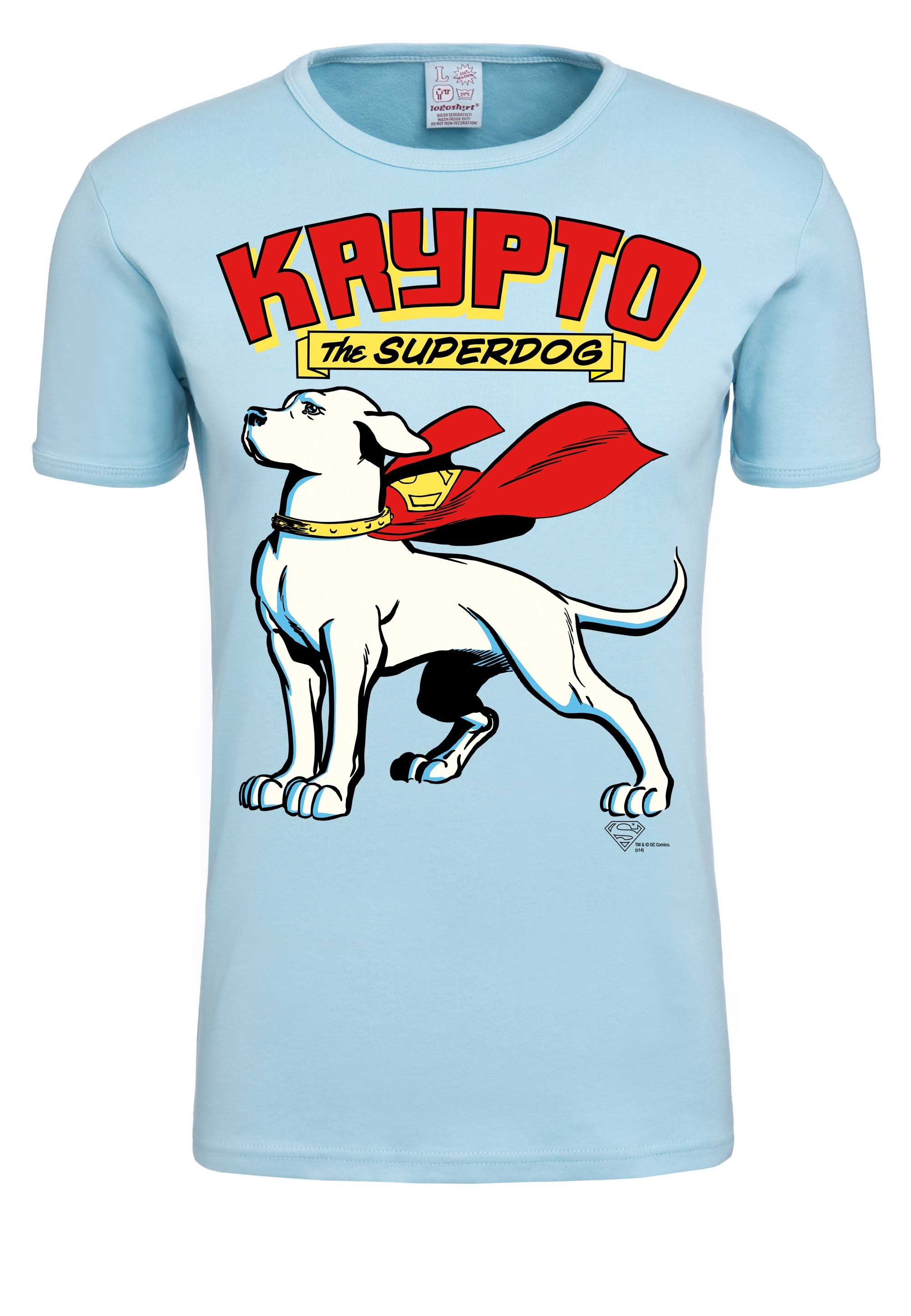 LOGOSHIRT T-Shirt »Krypto the Superdog«, mit lizenziertem Originaldesign