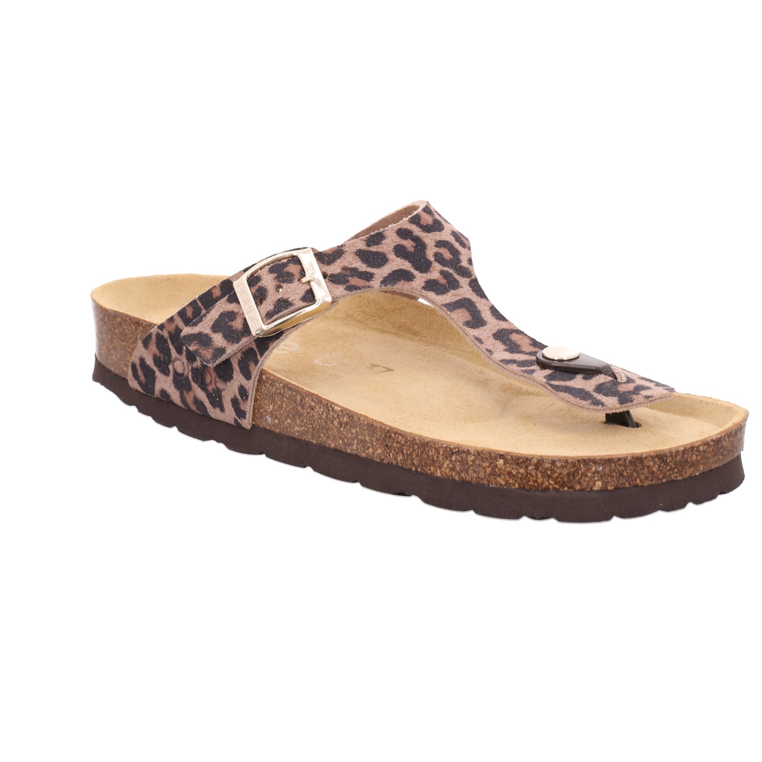 Rohde Zehentrenner "SUNNYS" Pantolette, Sommerschuh, Strandschuh im modischen Leo-Look