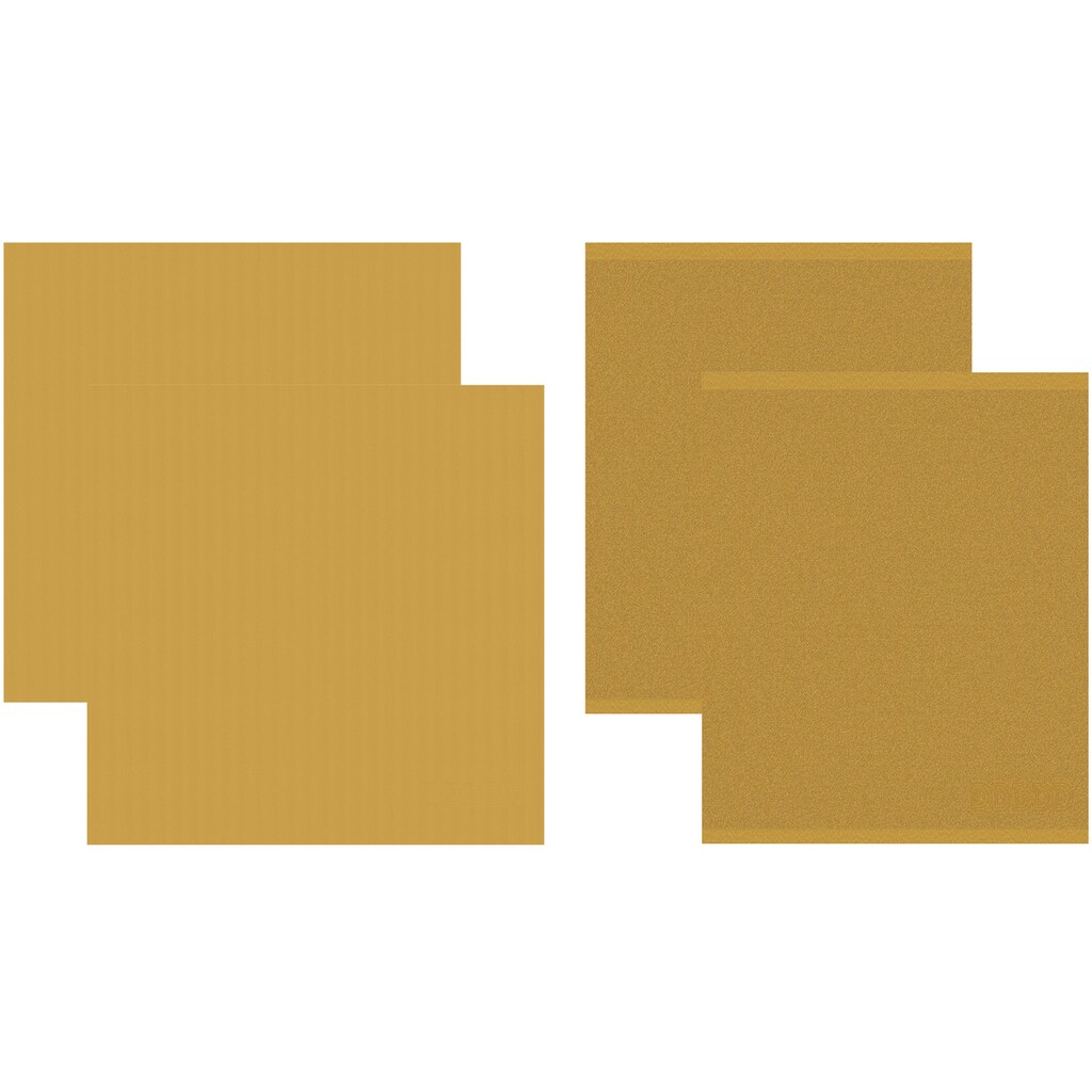 DDDDD Geschirrtuch »Logo«, (Set, 4 tlg., Combi-Set: 2x Küchentuch 50 x 55 cm + 2x Geschirrtuch 60 x 65 cm)