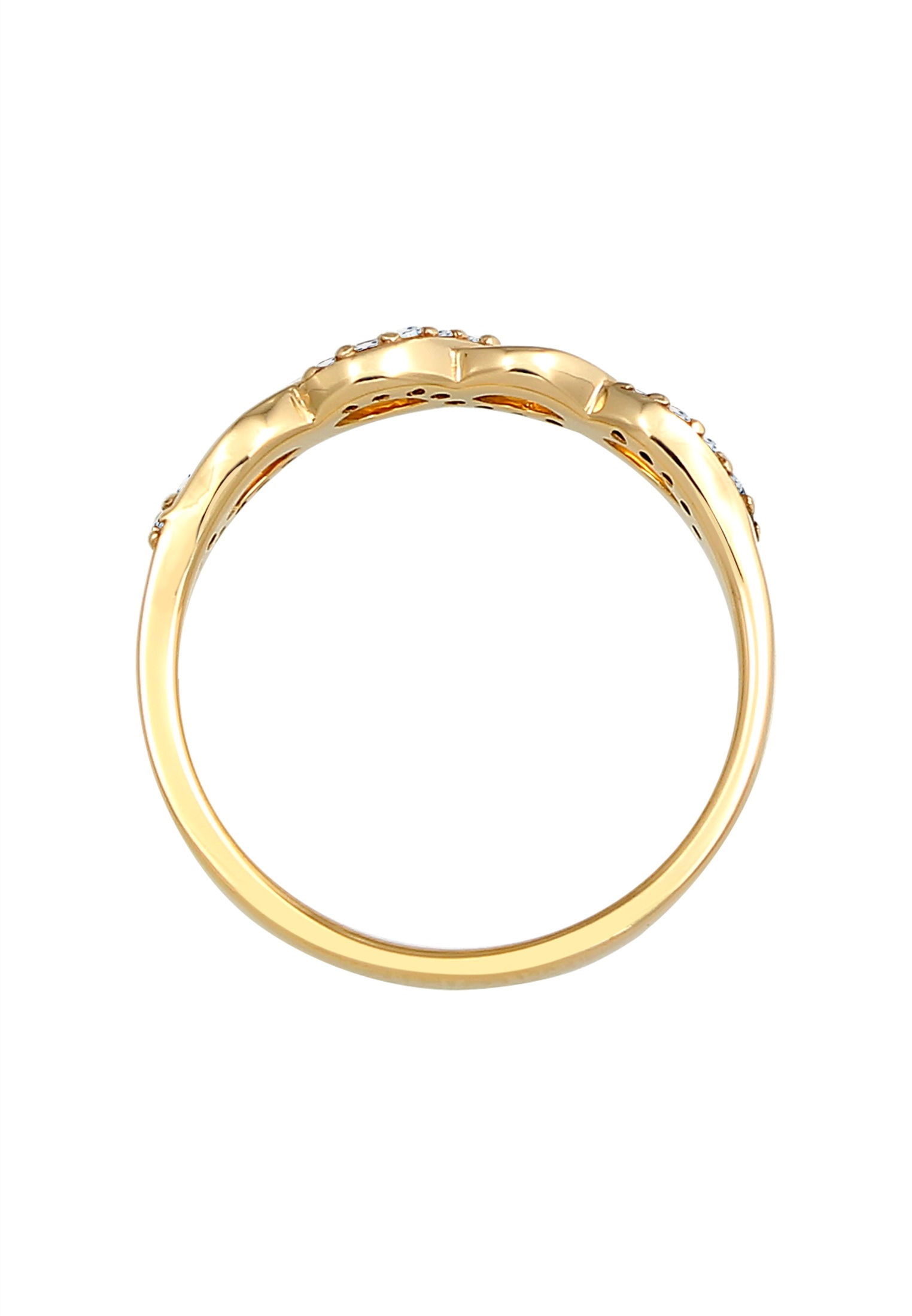 Elli DIAMONDS Verlobungsring »Infinity Verlobung Diamant (0.09 ct.) 585 Gelbgold«