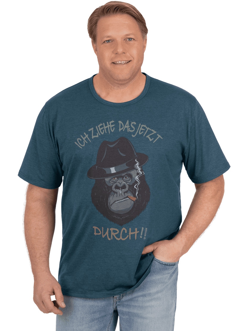 Trigema T-Shirt »TRIGEMA T-Shirt mit Motiv und Spruch«