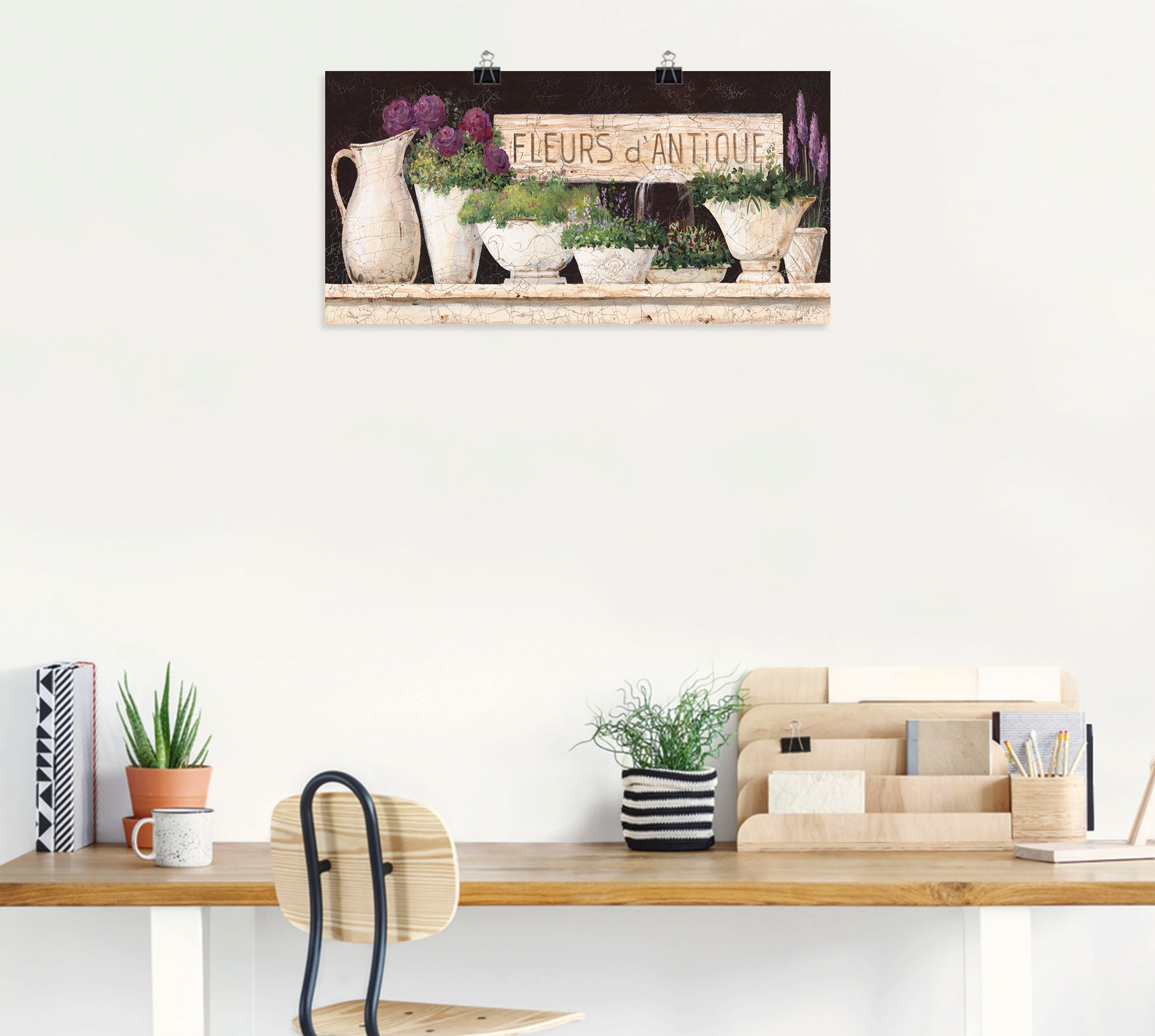 Artland Wandbild "Antike Blumen", Vasen & Töpfe, (1 St.), als Alubild, Outd günstig online kaufen