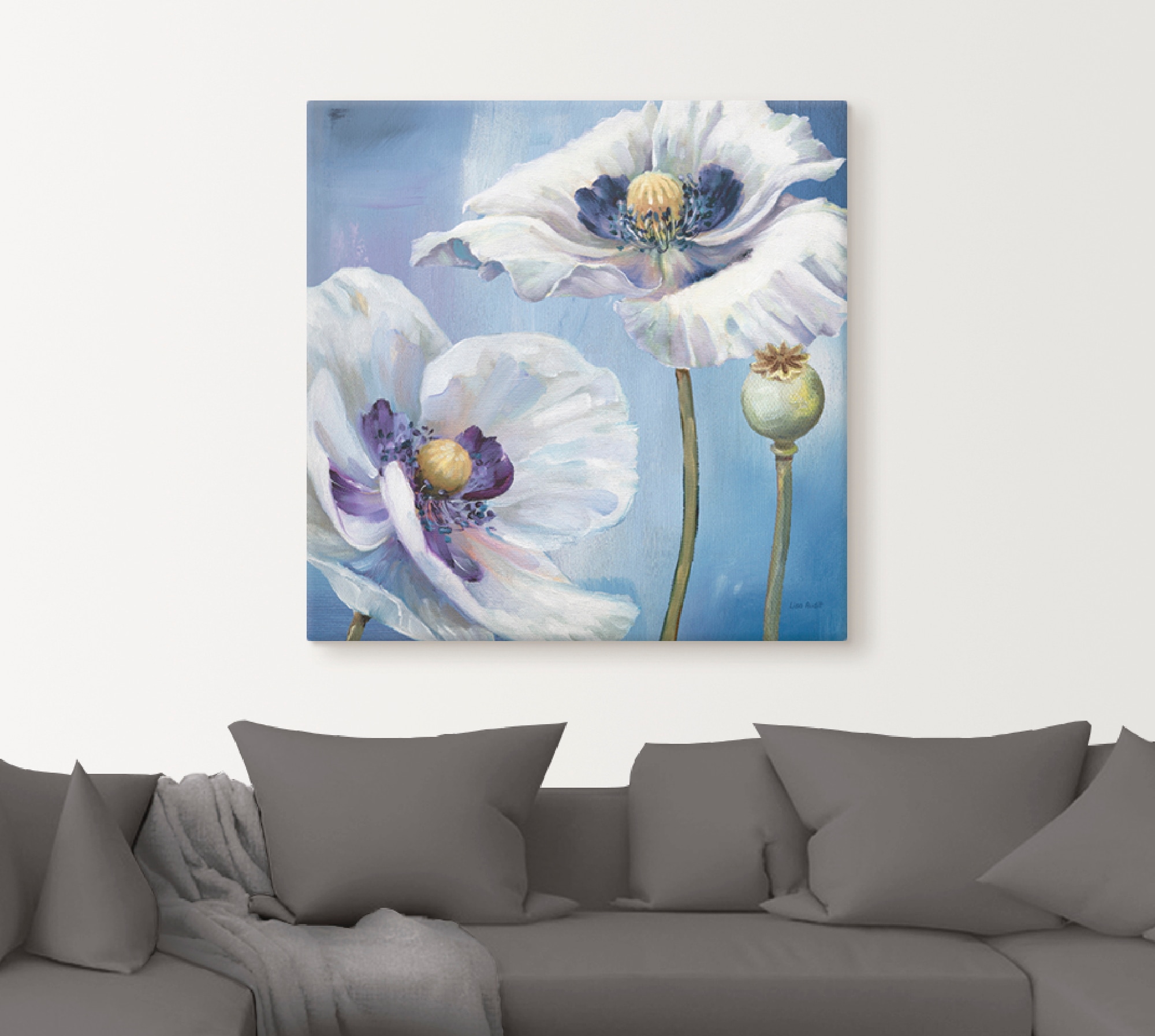 Artland Wandbild »Blauer Tanz II«, Blumen, (1 St.), als Leinwandbild, Poster in verschied. Größen