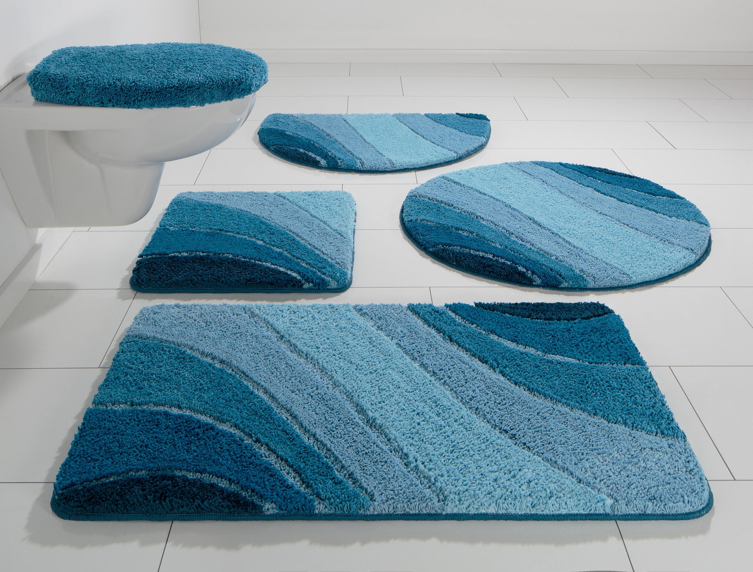 OTTO home Badematte "Josie, Badvorleger, Badezimmer Teppich" Höhe 20 mm rut günstig online kaufen