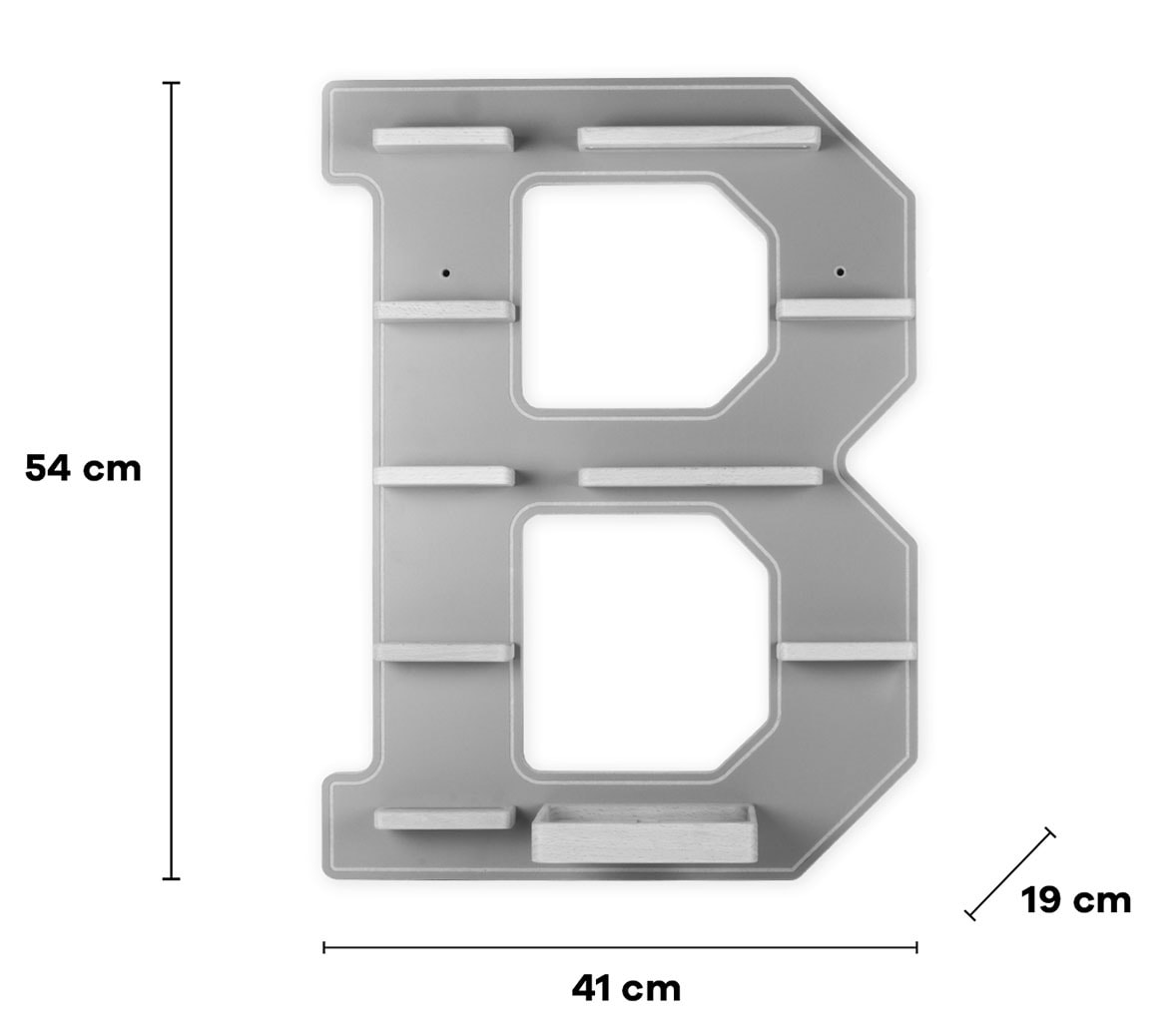 Boarti Wandregal »Holz Regal Buchstabe B für Toniebox Tonies Figuren«