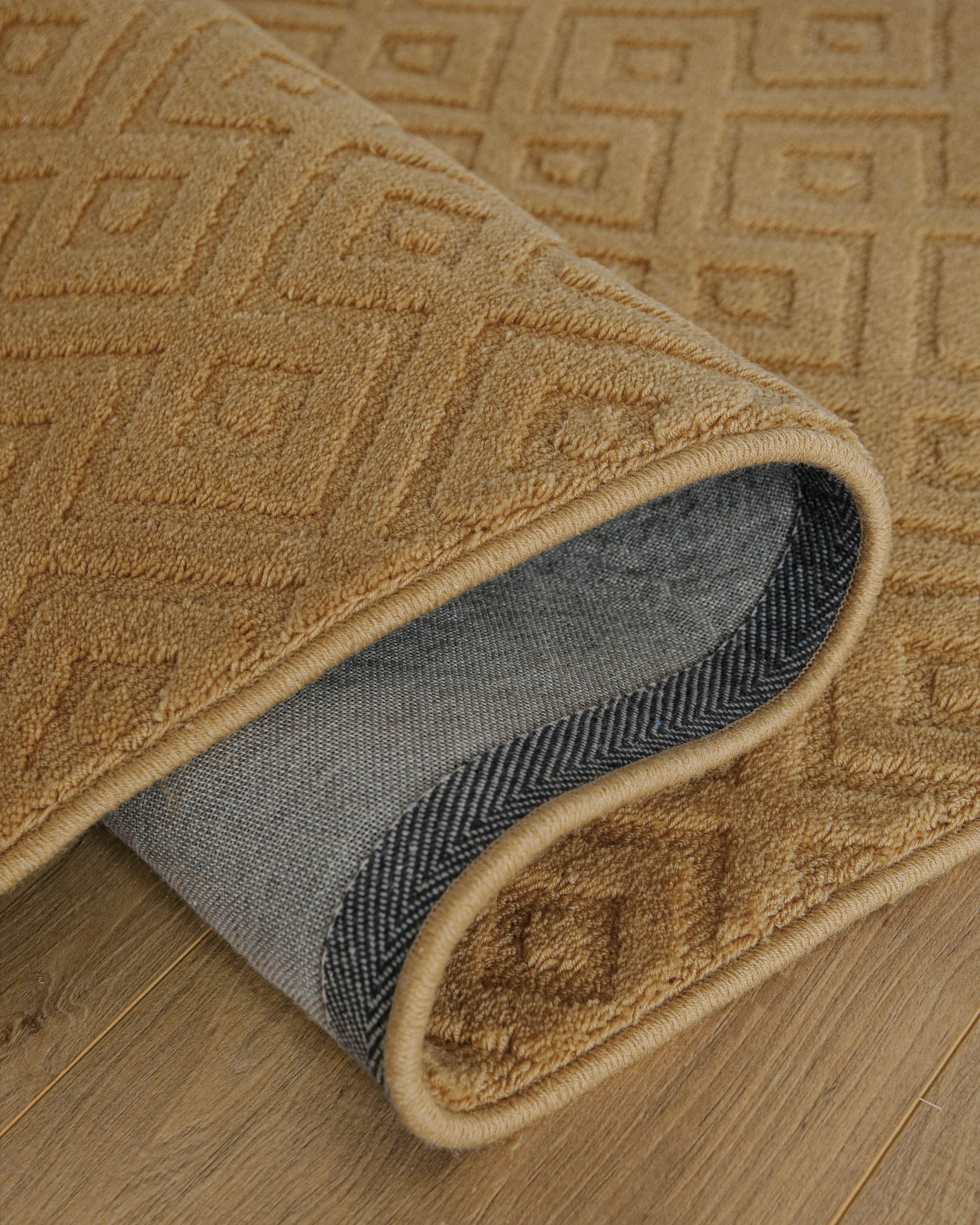 Wecon home Teppich »Castello TWO« rechteckig 7 mm Höhe Schurwolle, Kurzflor mit Hoch-Tief-Effekt, Wohnzimmer, Rautenmuster