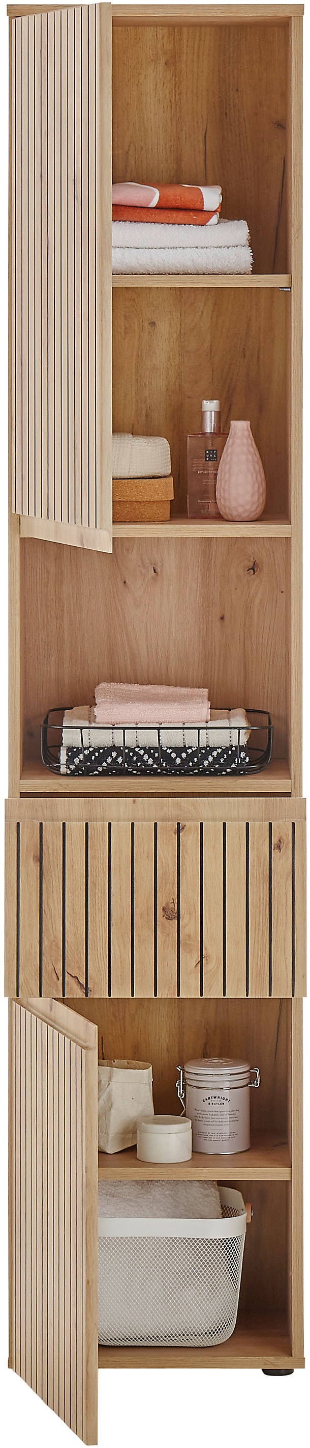 BASIC by Balculina Hochschrank »Austin«, (1 St.), Breite 40 cm, Türanschlag L/R wechselbar, Soft-Close-Funktion