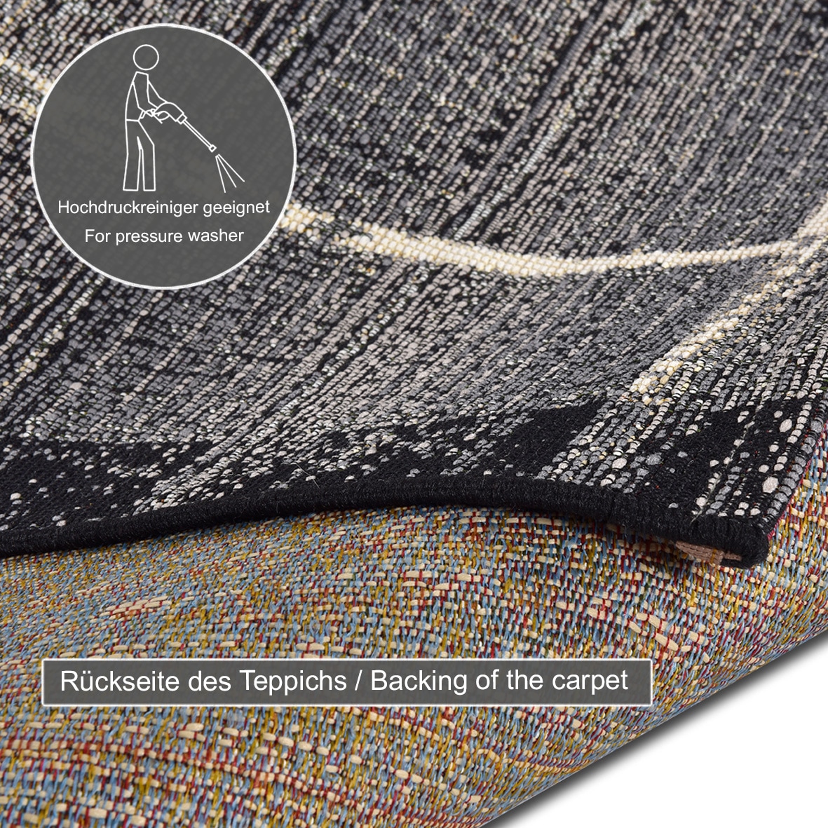 Gino Falcone Teppich »Outdoor-Africa 38«, rechteckig, 5 mm Höhe, Flachgewebe, Ethno Style, In- und Outdoor geeignet
