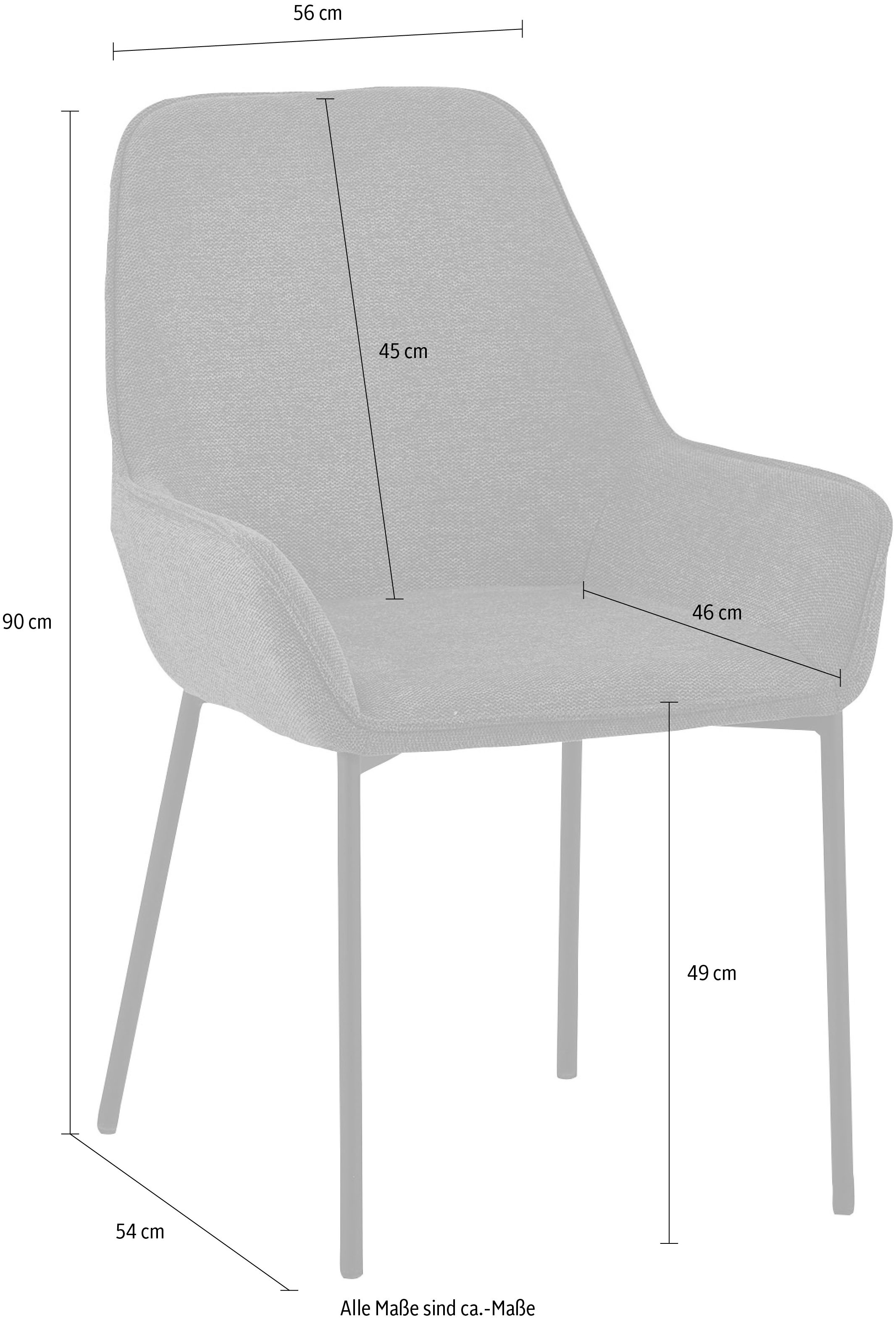 SalesFever Esszimmerstuhl, (Set), 2 St., Struktur (100% Polyester), Bezug  aus Strukturstoff bestellen | BAUR