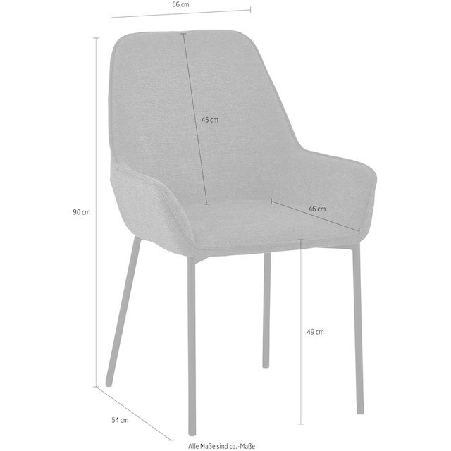 SalesFever Esszimmerstuhl, (Set), 2 St., Struktur (100% Polyester), Bezug  aus Strukturstoff bestellen | BAUR