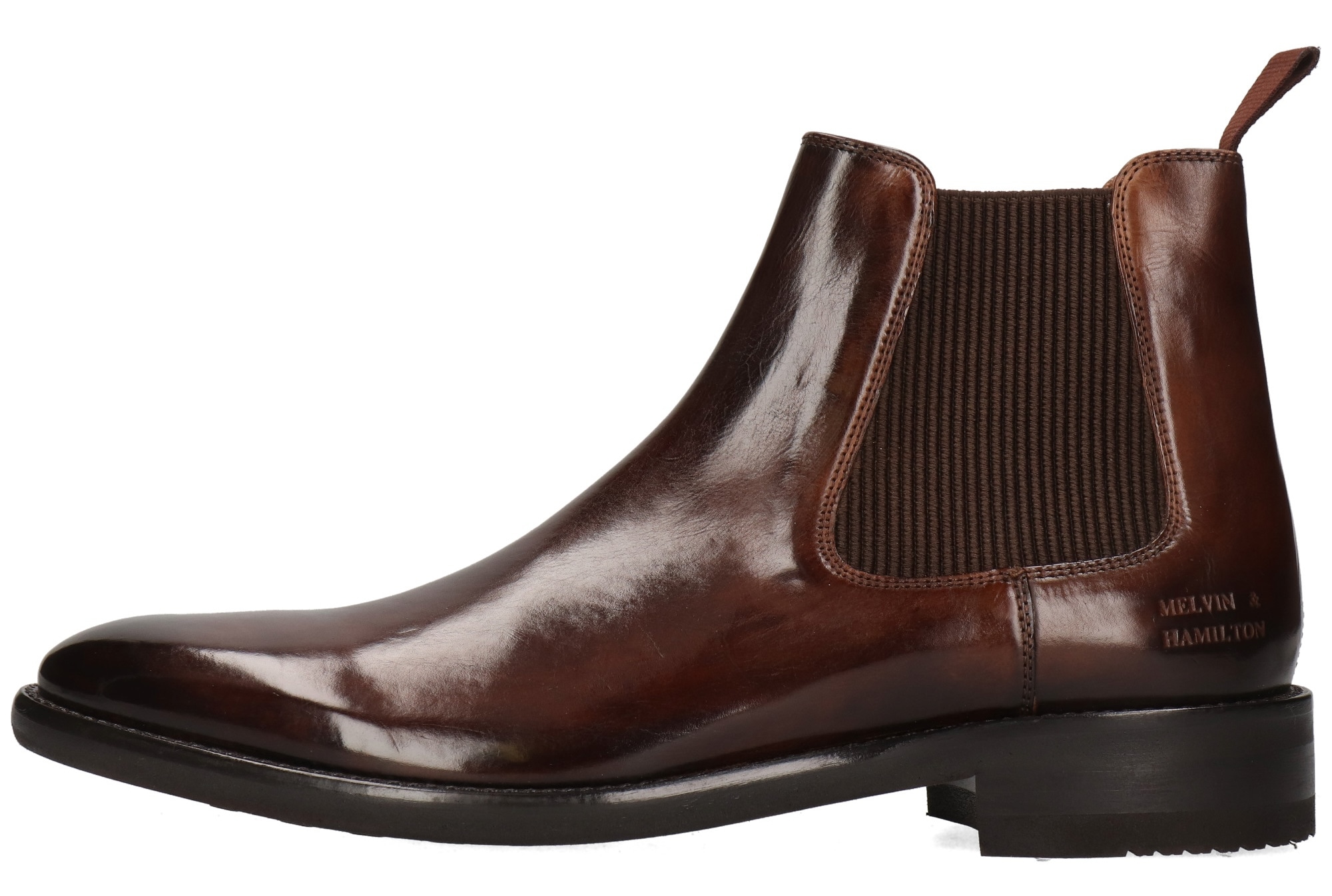 Melvin & Hamilton Chelseaboots »Clint 7 - vegetabil gegerbt«, Business Schuh, Anzugschuh, Stiefelette mit Blockabsatz