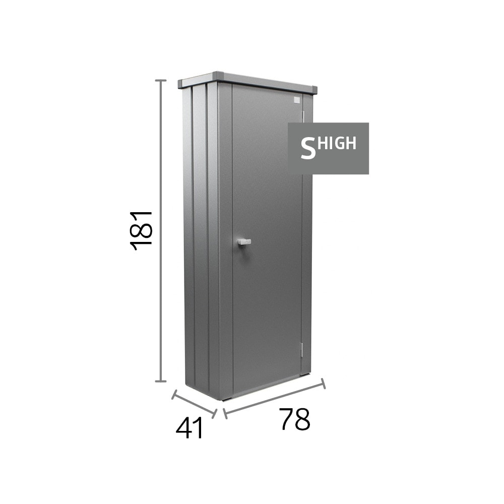 Biohort Mehrzweckschrank »Julia Gr S high dunkelgrau metallic« 77,7x 40,9x 181 cm