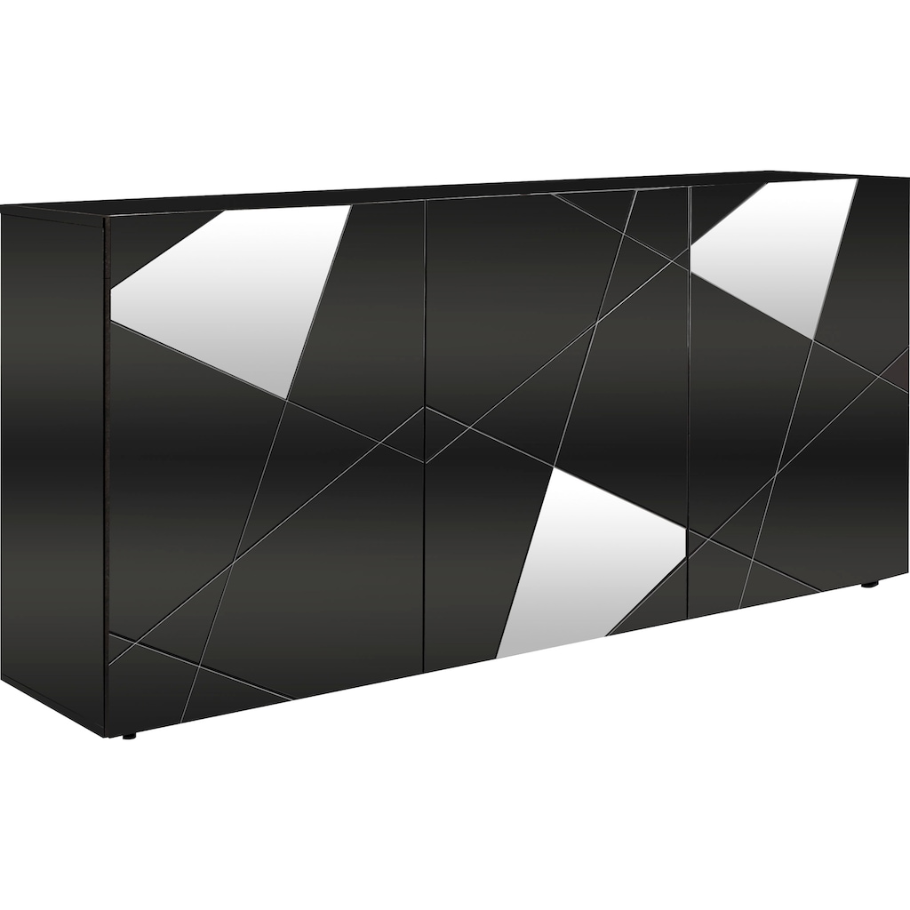 LC Sideboard »Vittoria Sideboard«, Breite 181 cm, Front mit Siebdruck und Spiegel