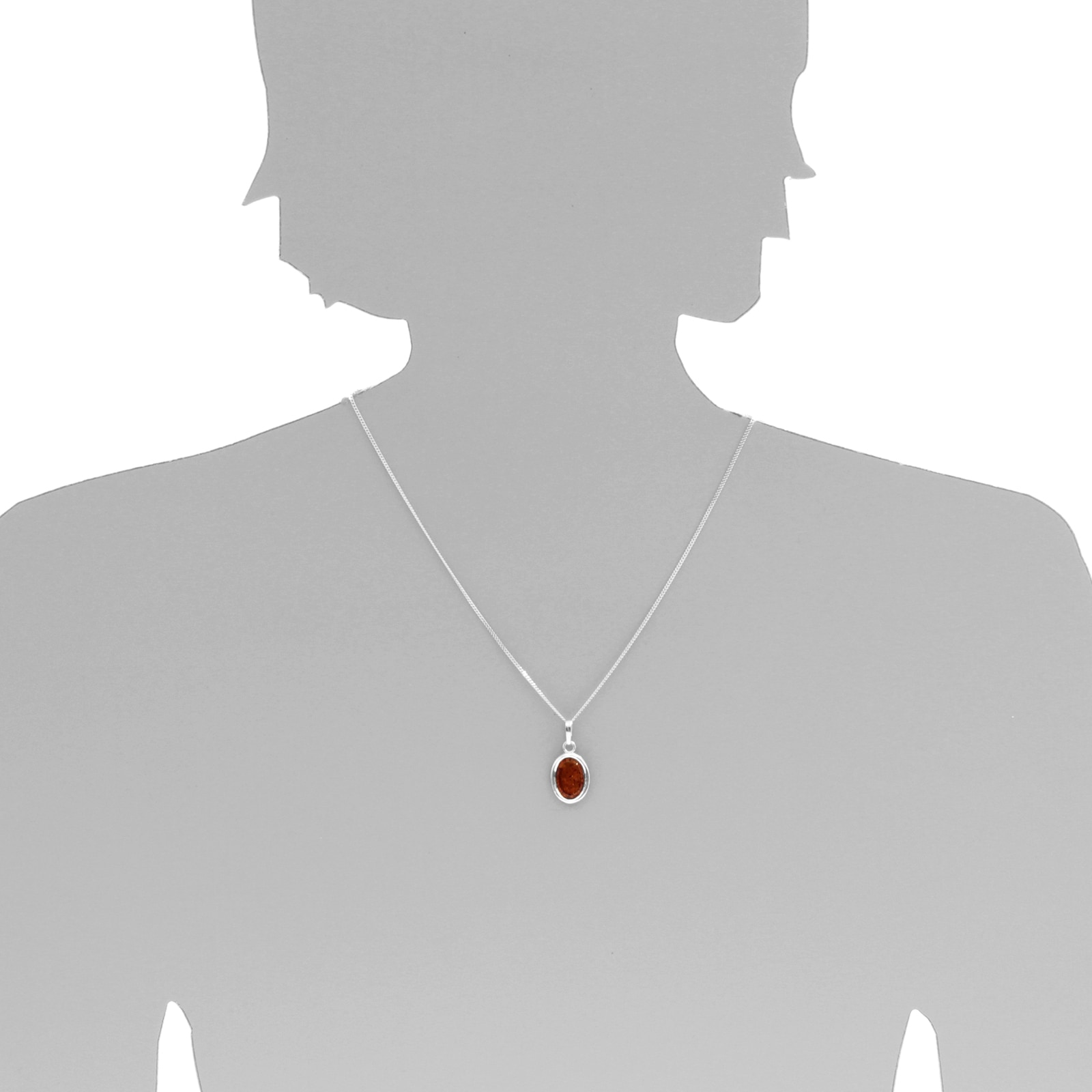 OSTSEE-SCHMUCK Kette mit Anhänger »- Erlana - Silber 925/000 - Bernstein«
