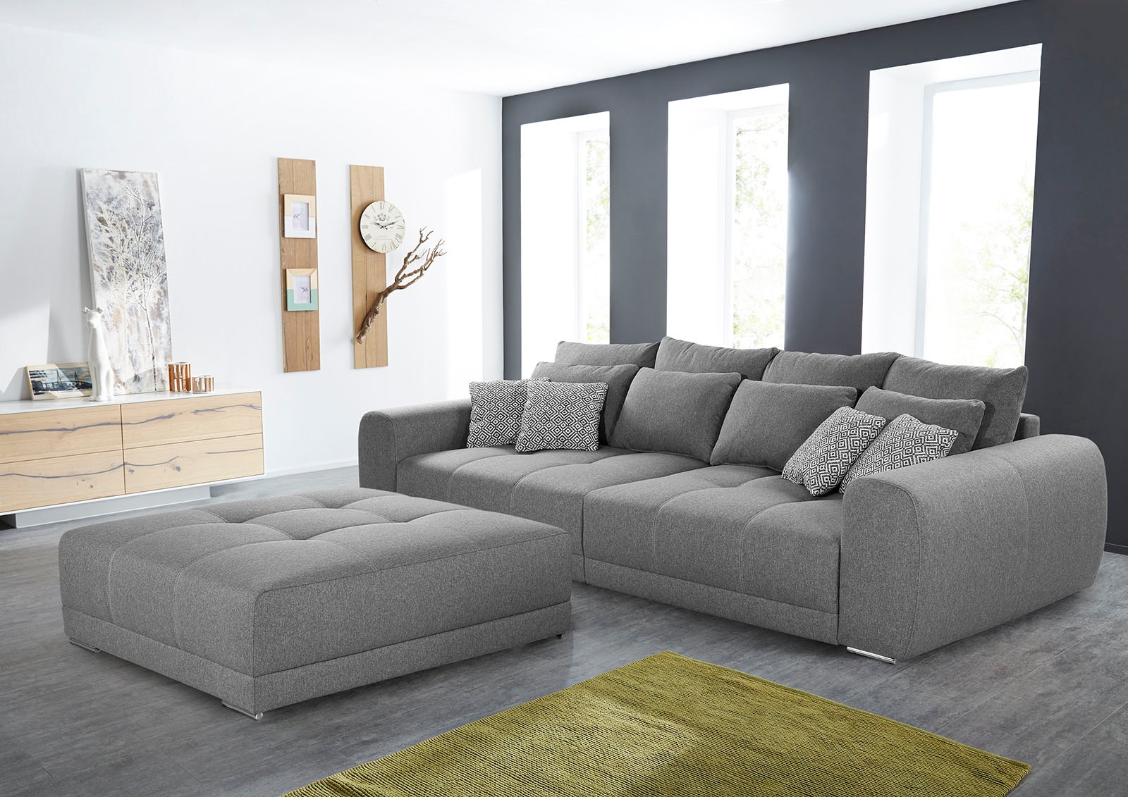 Jockenhöfer Moldau XXL Pouf Light Gray 120cm 3