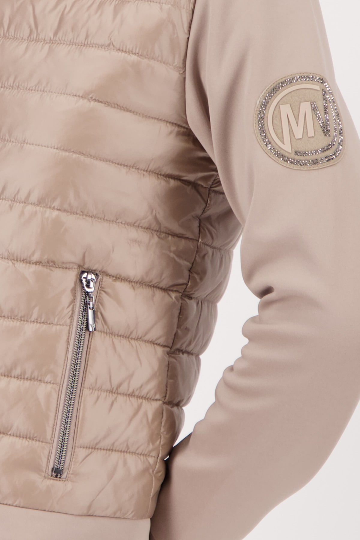 Monari Steppjacke »Jacke Stepp + Neopren«, ohne Kapuze, Regular fit mit Rundhalsausschnitt