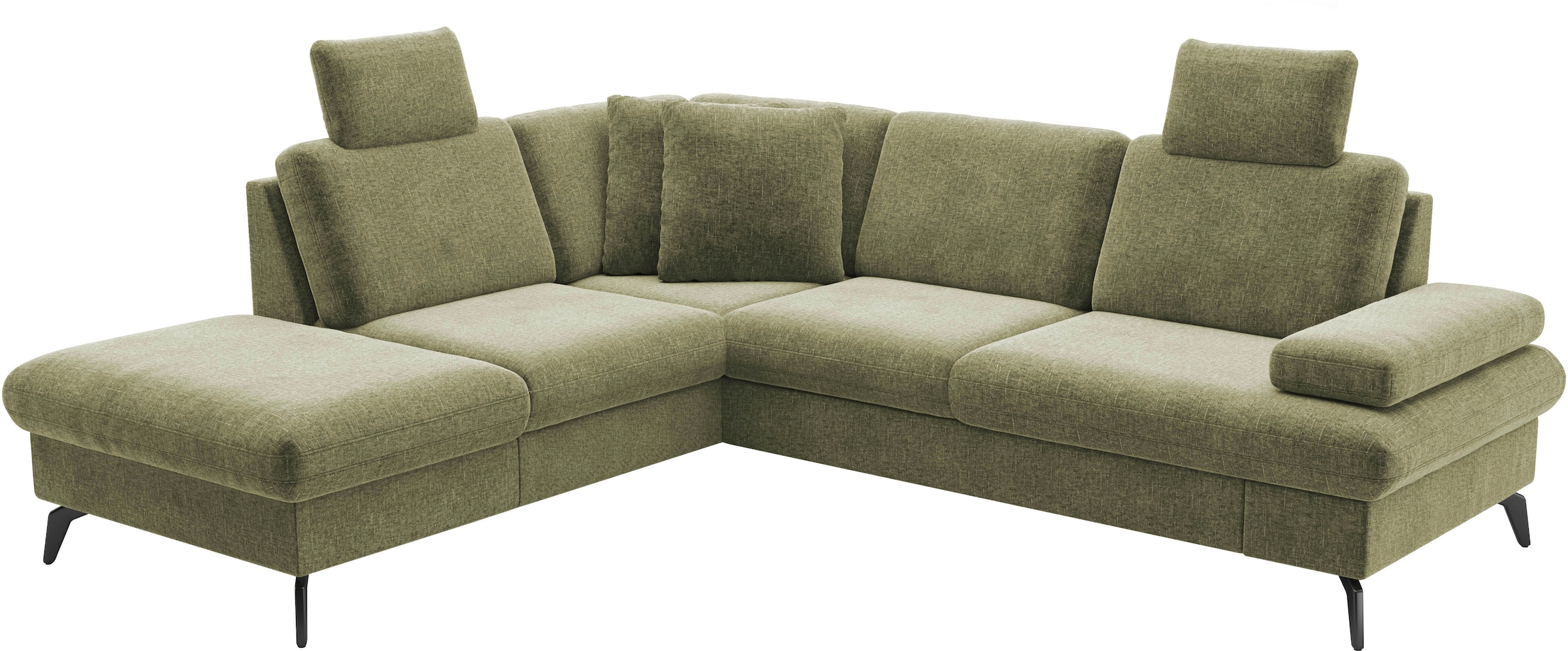 sit&more Ecksofa »Morris Jubi L-Form«, inkl. Armteilfunktion und 1 Zierkissen, wahlweise mit Bettfunktion