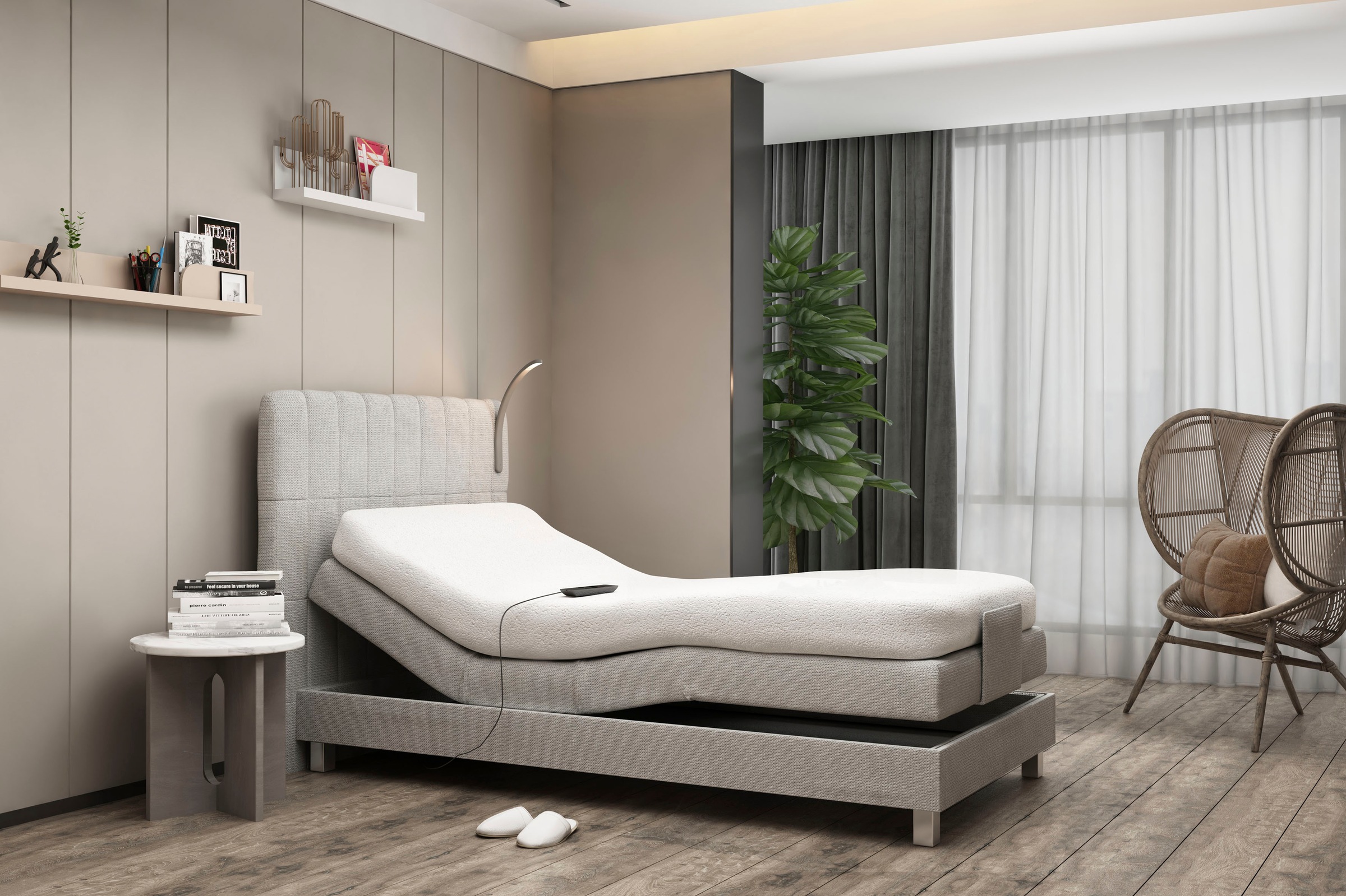 Westfalia Schlafkomfort Boxbett mit Motor und LED-Beleuchtung