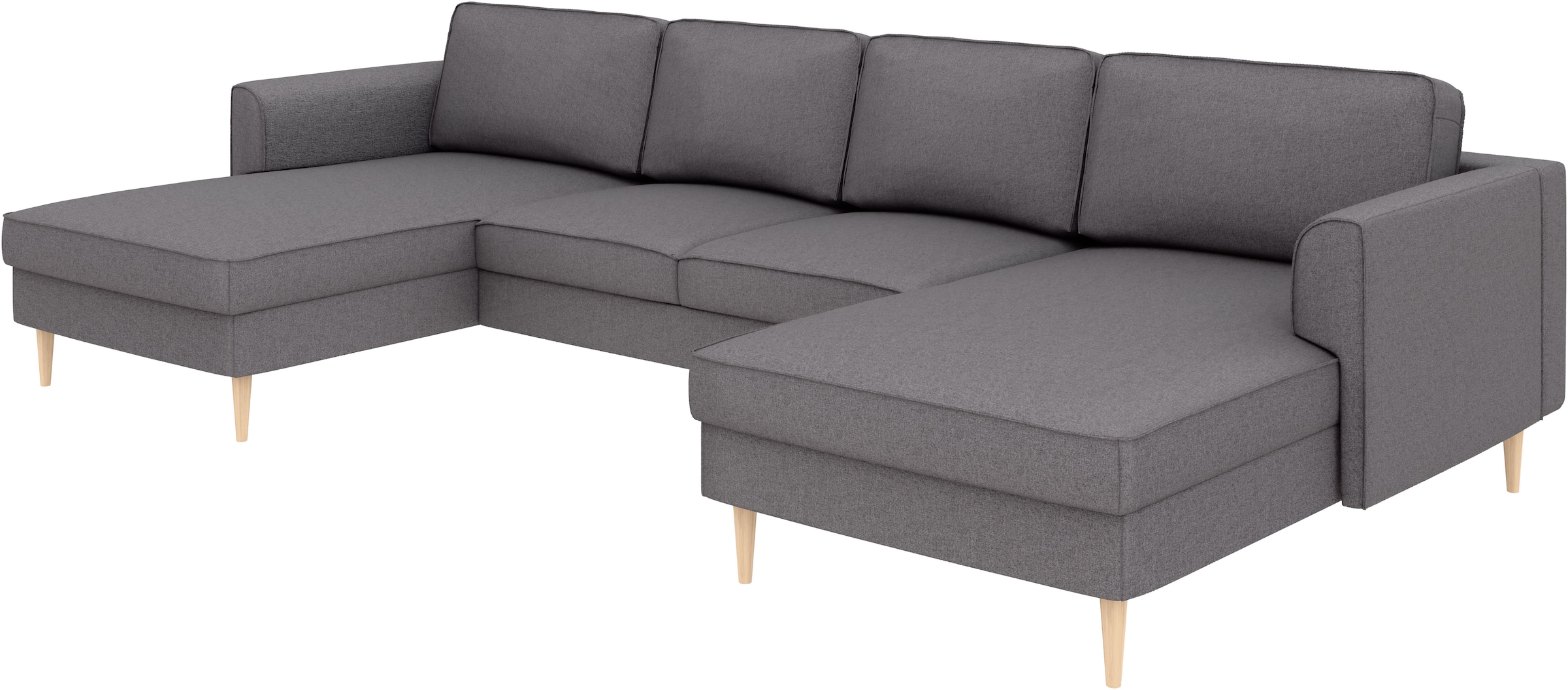 Home affaire Wohnlandschaft »Booster Couch wahlweise mit Schlaffunktion und Bettkasten-auch in Cord«, Sofa in U-Form, Breite 305 cm