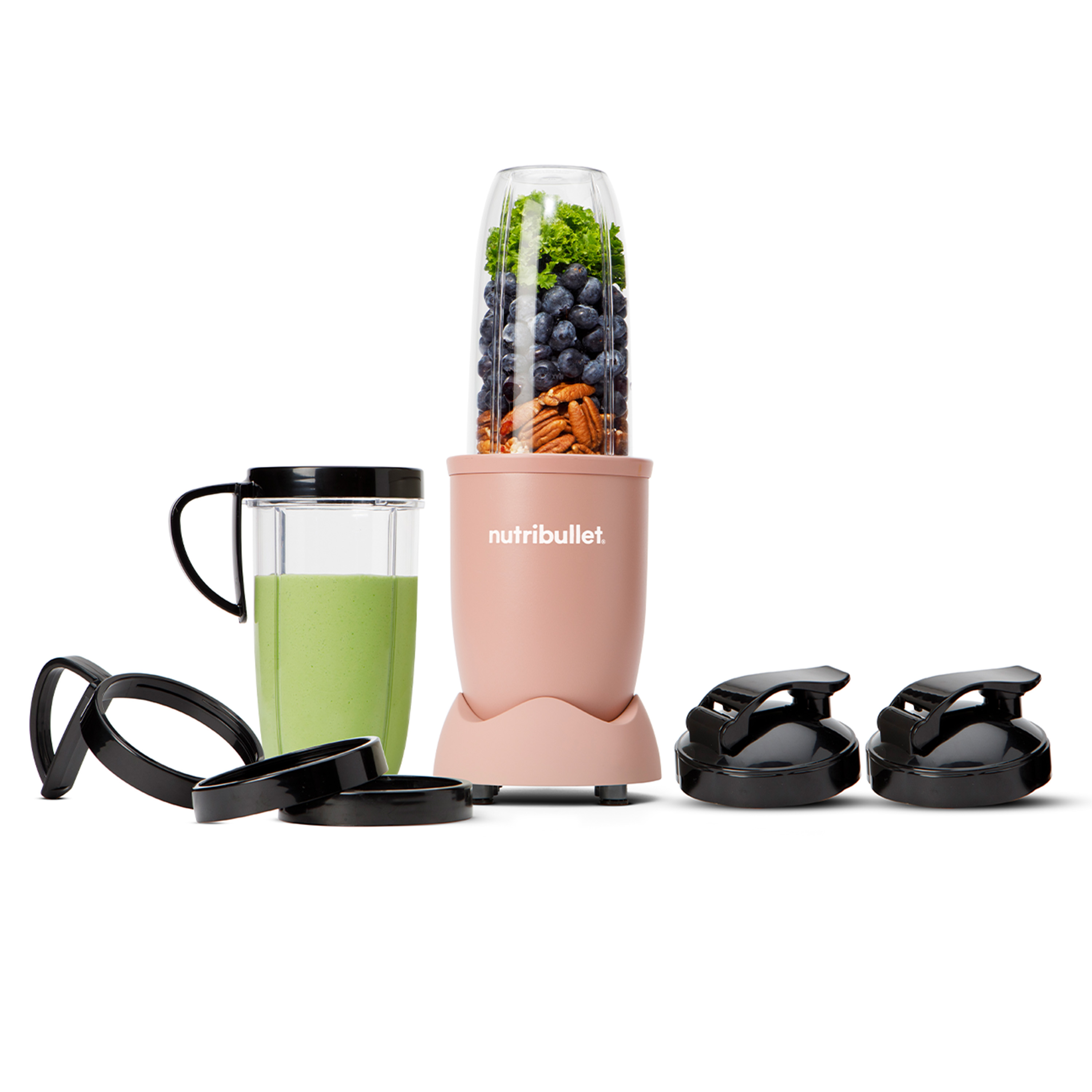 nutribullet Standmixer "Pro NB907MACL - kompakter Mixer, 900 W, 2 Mixbecher (700+925ml), Rosa" 900 W Drücken, drehen, mixen; starker Motor;Becher+Zubehör spülmaschinenfest
