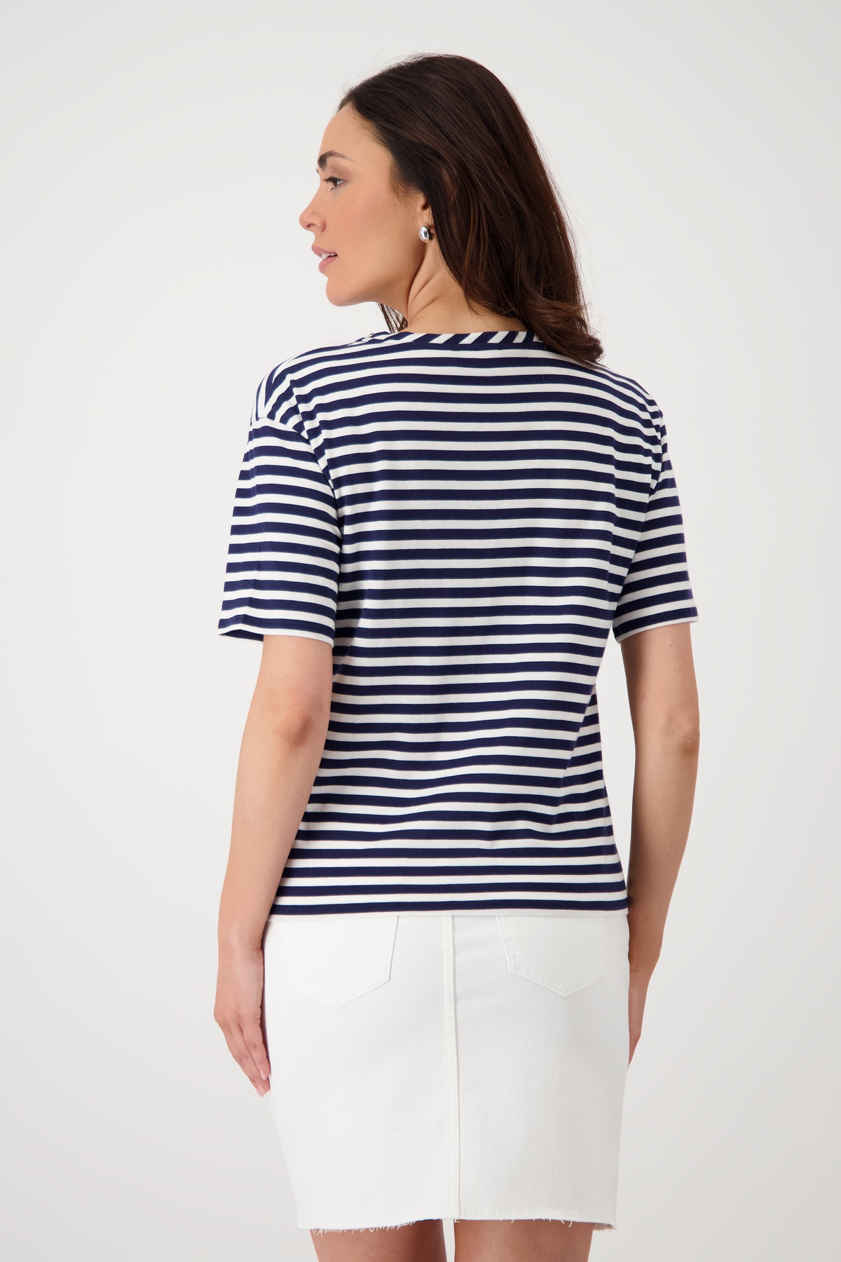 Monari T-Shirt "Shirt Pima Ringel", Mit Rundhalsausschnitt günstig online kaufen