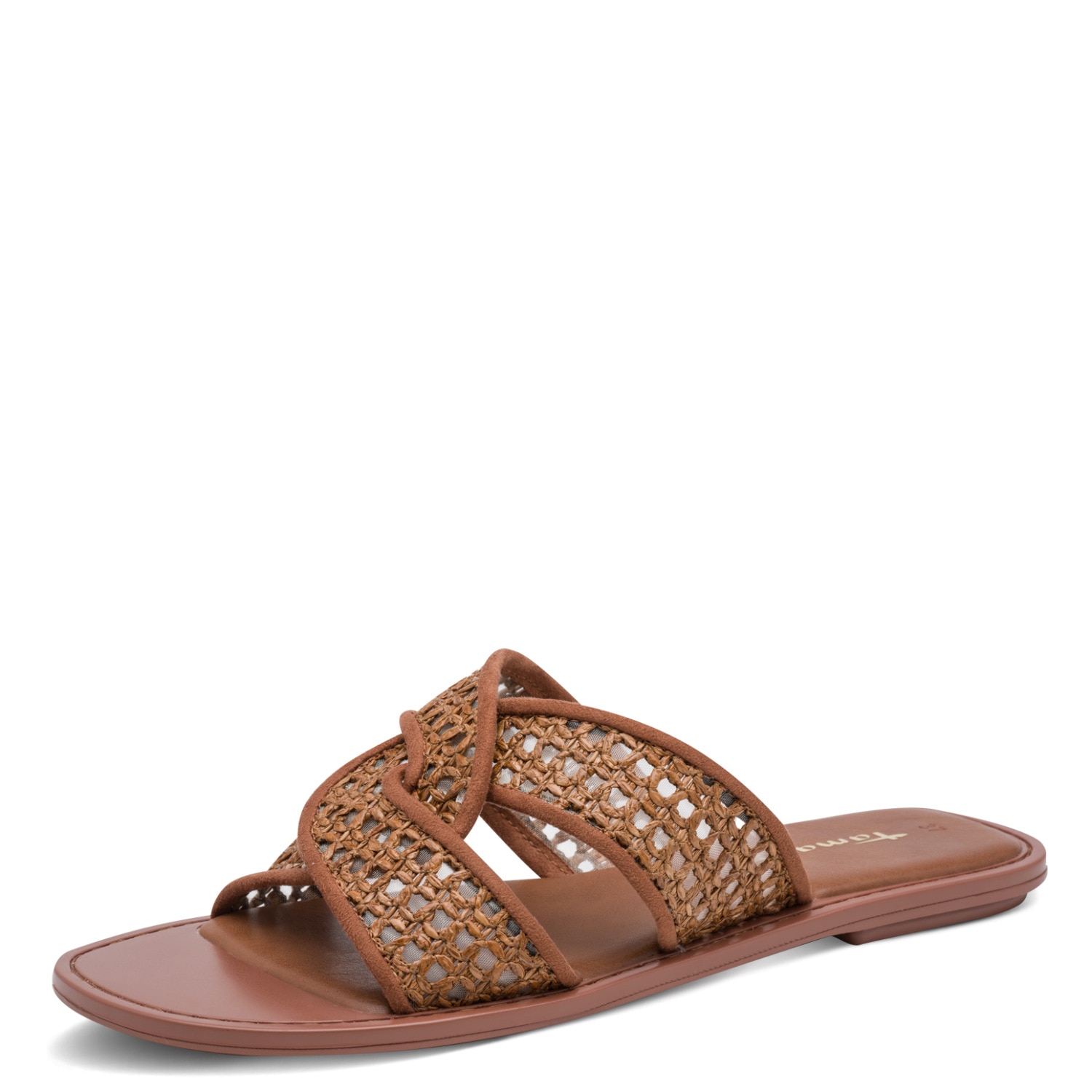 Tamaris Pantolette  Sommerschuh, Schlüpfschuh, Flat mit Baststickerei