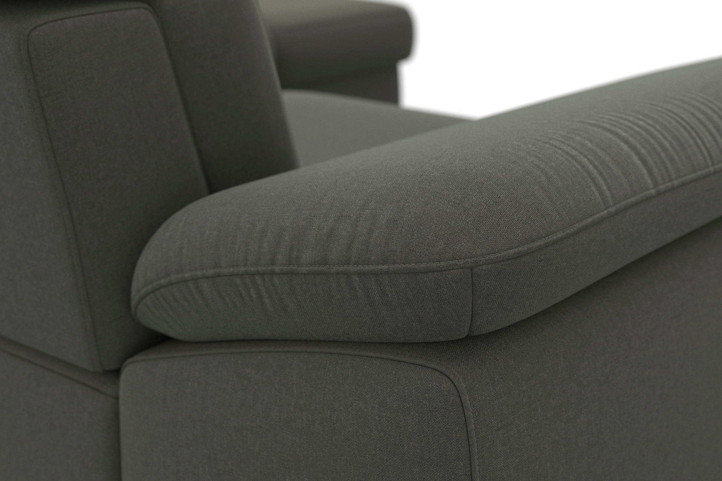 sit&more Ecksofa »Cabrio L-Form, mit Sitztiefenverstellung, Arm- und Kopfteilverstellung«, 3 Nierenkissen, Federkern, optional Bettfunktion und Stauraum