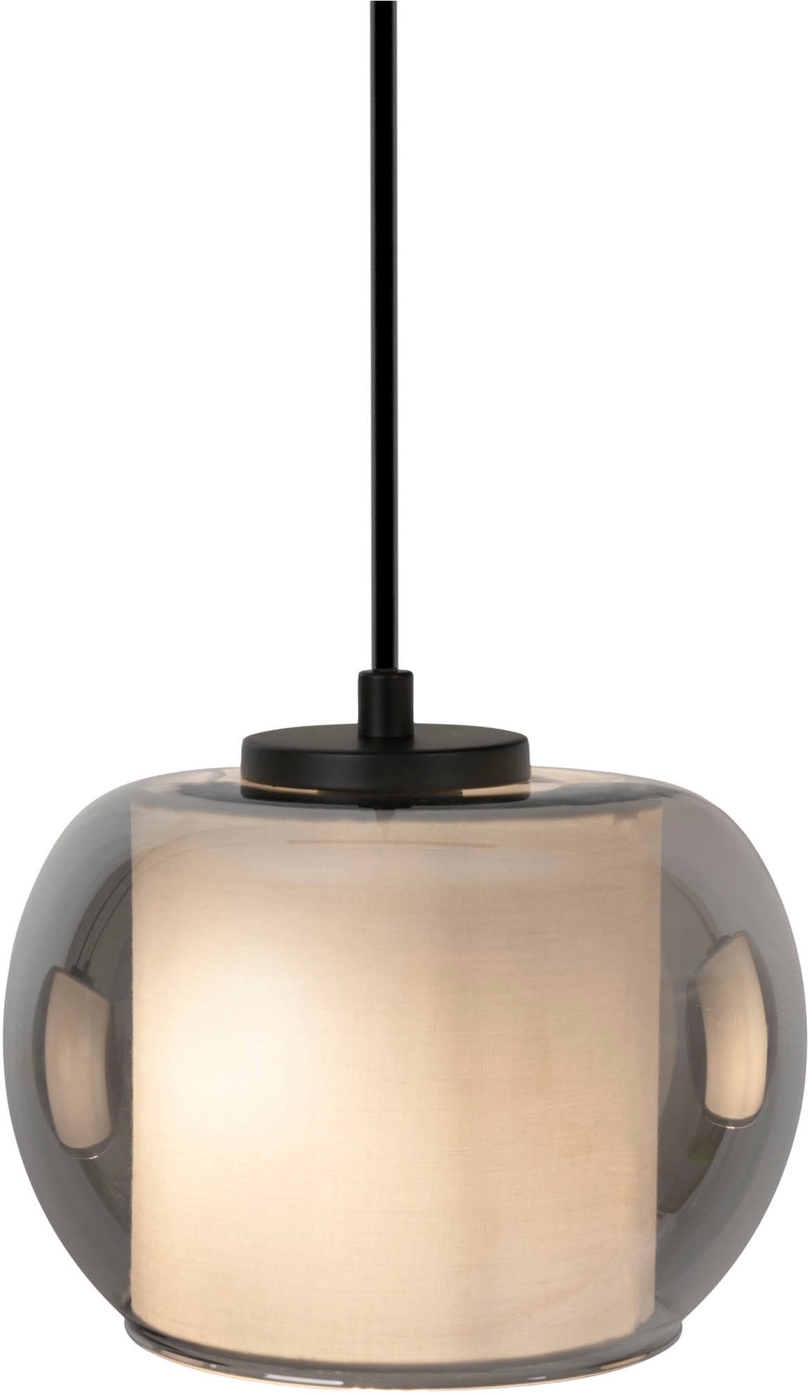 OTTO home Pendelleuchte »Tanissa« E27 1 Stk. 3 versetzt lange Pendel mit je 1x Rauchglasschirm und je 1x E27 exkl.