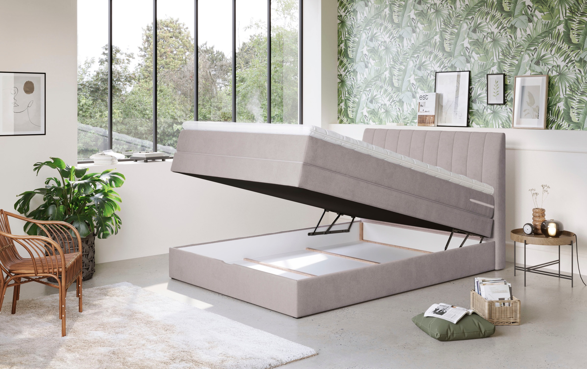 Thumbnail - COTTA Boxspringbett "Shark inkl. Bettkasten und Topper" erhältlich in den Breiten 140x200cm, 160x200cm und 180x200cm