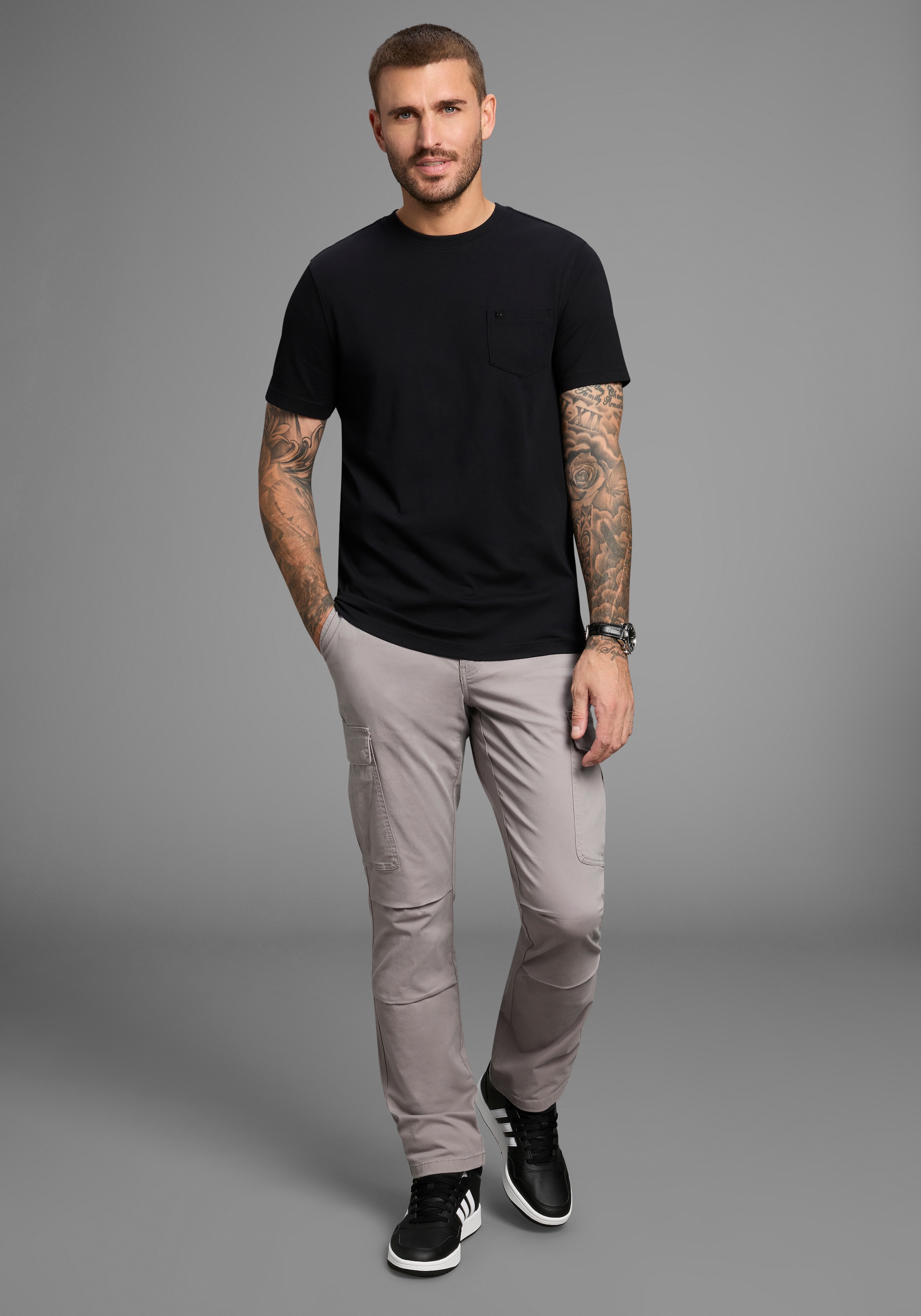 Bruno Banani T-Shirt, Gewaschene Optik