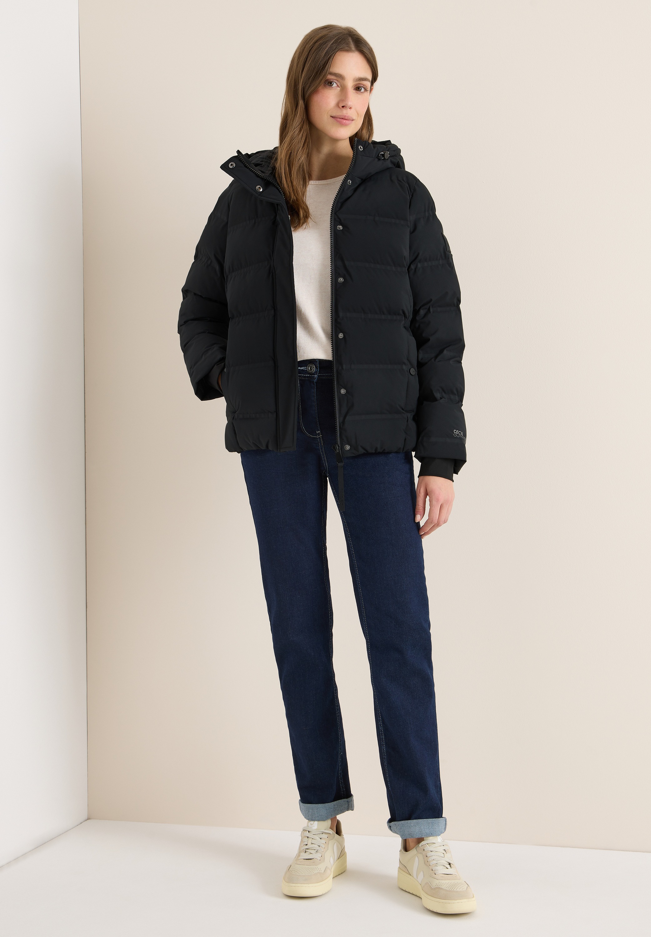 Thumbnail - Cecil Steppjacke mit Kapuze mit moderner Steppung