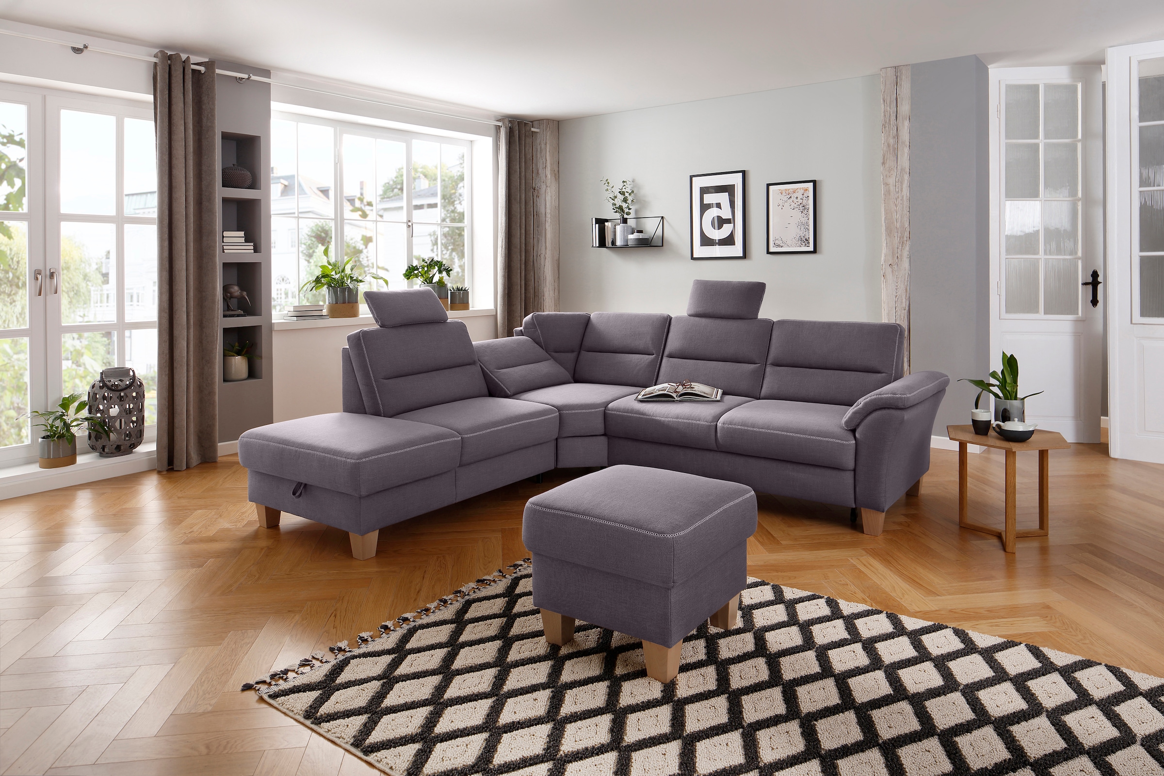 Home affaire Ecksofa "Soleo L-Form", komfortabel durch Trapezecke mit Relax günstig online kaufen