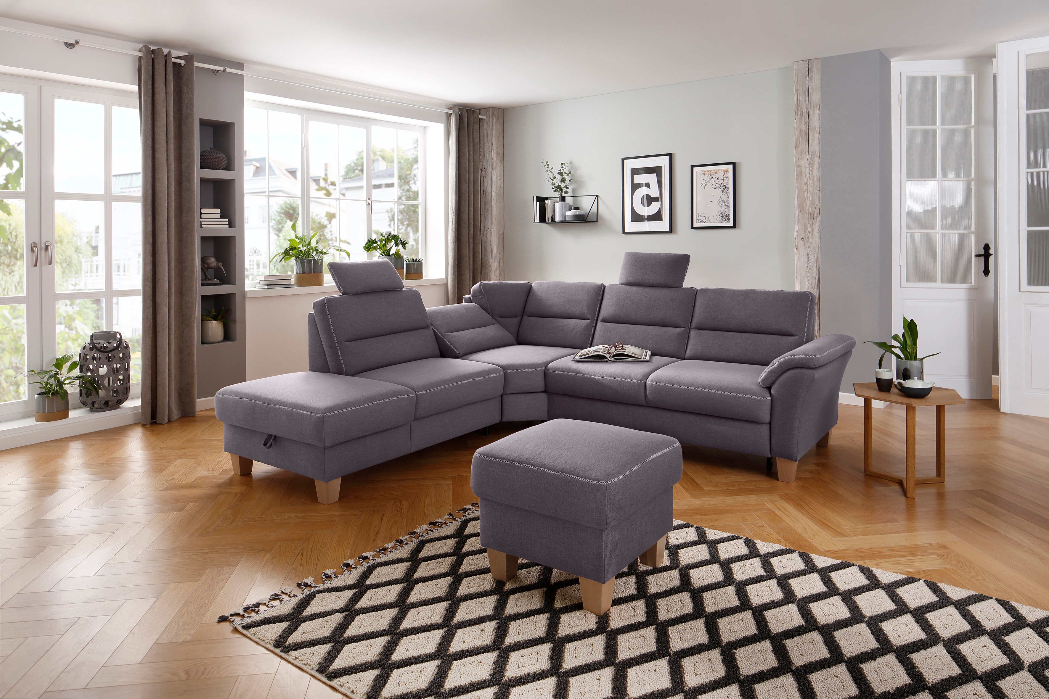 OTTO home Ecksofa "Soleo L-Form" komfortable Trapezecke mit Relaxfunktion, optional Schlaffunktion