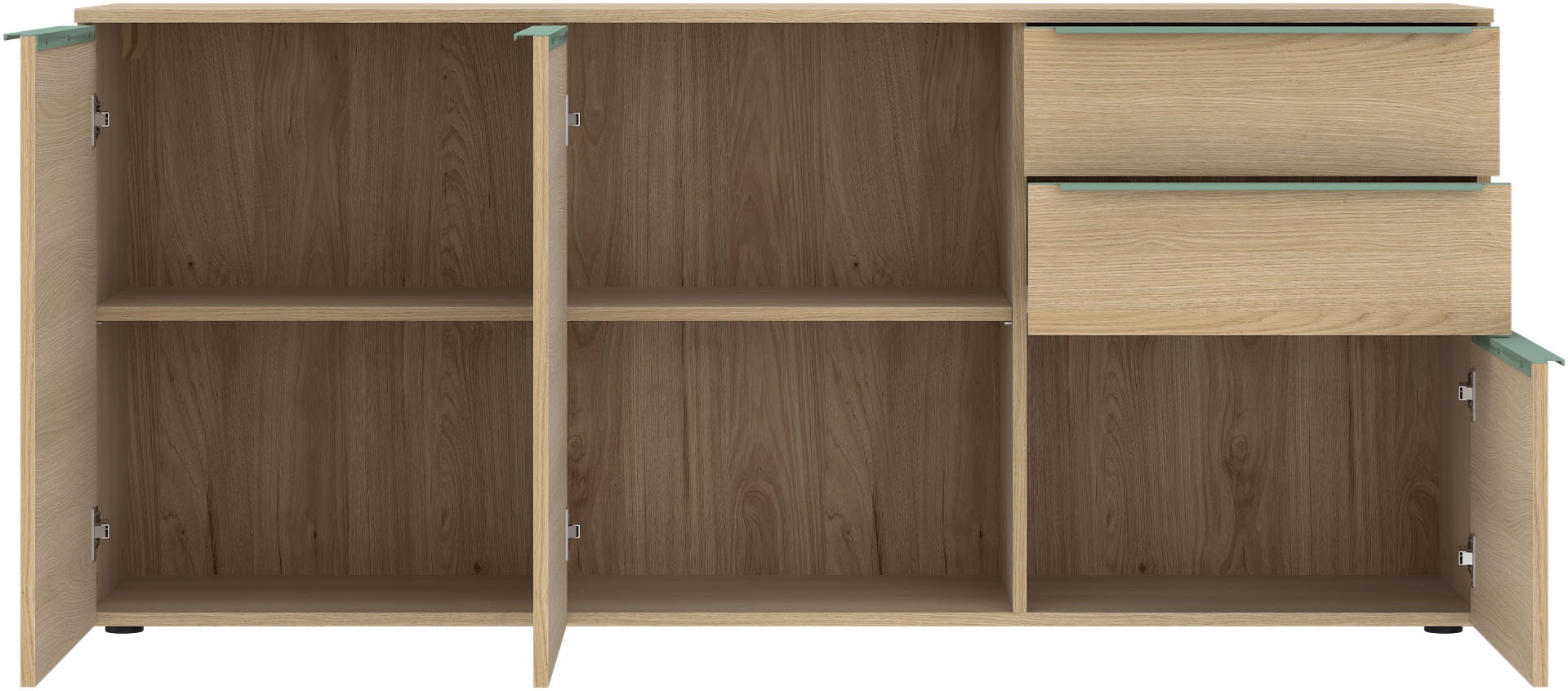 TOM TAILOR HOME Kommode Lowboard, Breite 165 cm,3 Türen,2 Schubladen, viel Stauraum