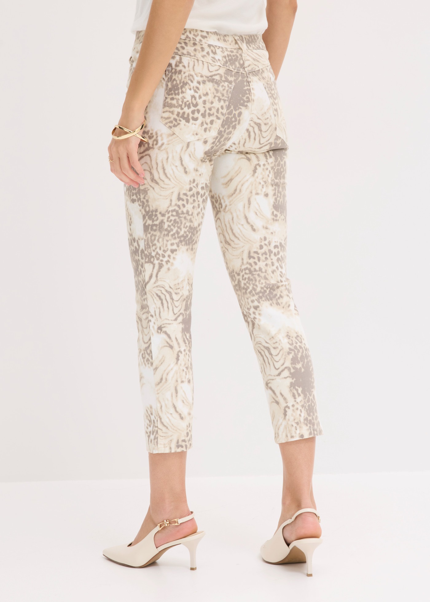 bonprix 7/8-Hose  Slim Fit Passform, 7/8-Länge, Five-Pocket-Design, mit Gürtelschlaufen