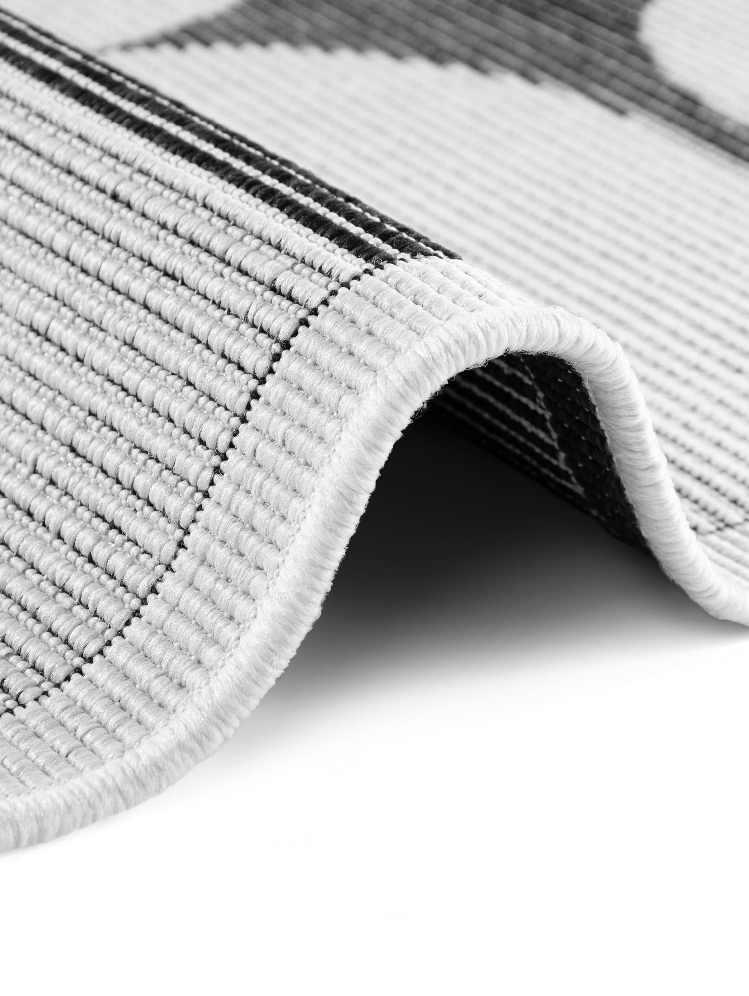 NORTHRUGS Outdoorteppich »Bowen Wendeteppich«, rund, 5 mm Höhe, In und Outdoor, Flachgewebe, wetterfest, pflegeleicht, robust