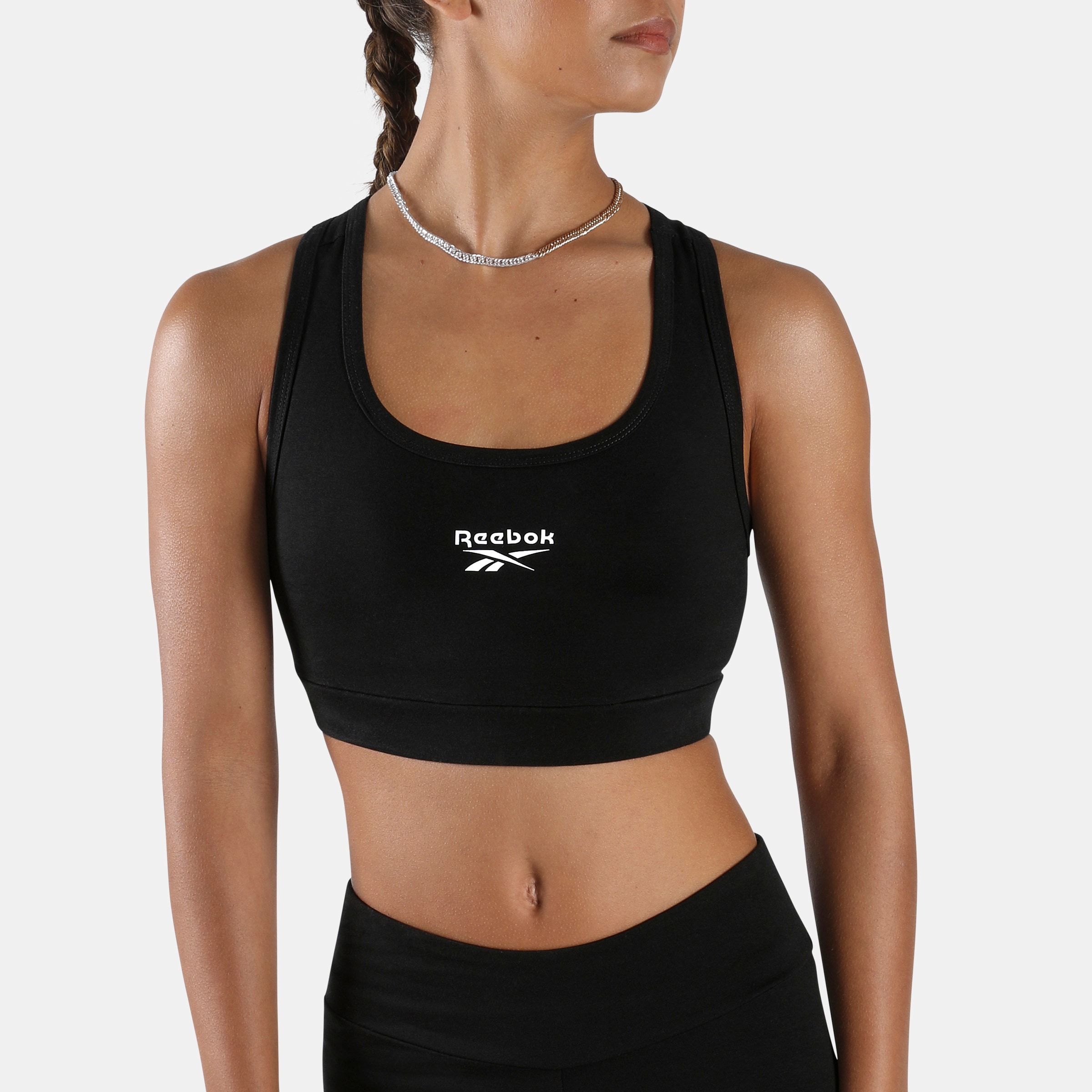Reebok Sport-BH "ID COTTON BRALETTE" aus Baumwolle und Elasthan, maschinenwaschbar, mit Baumwollanteil