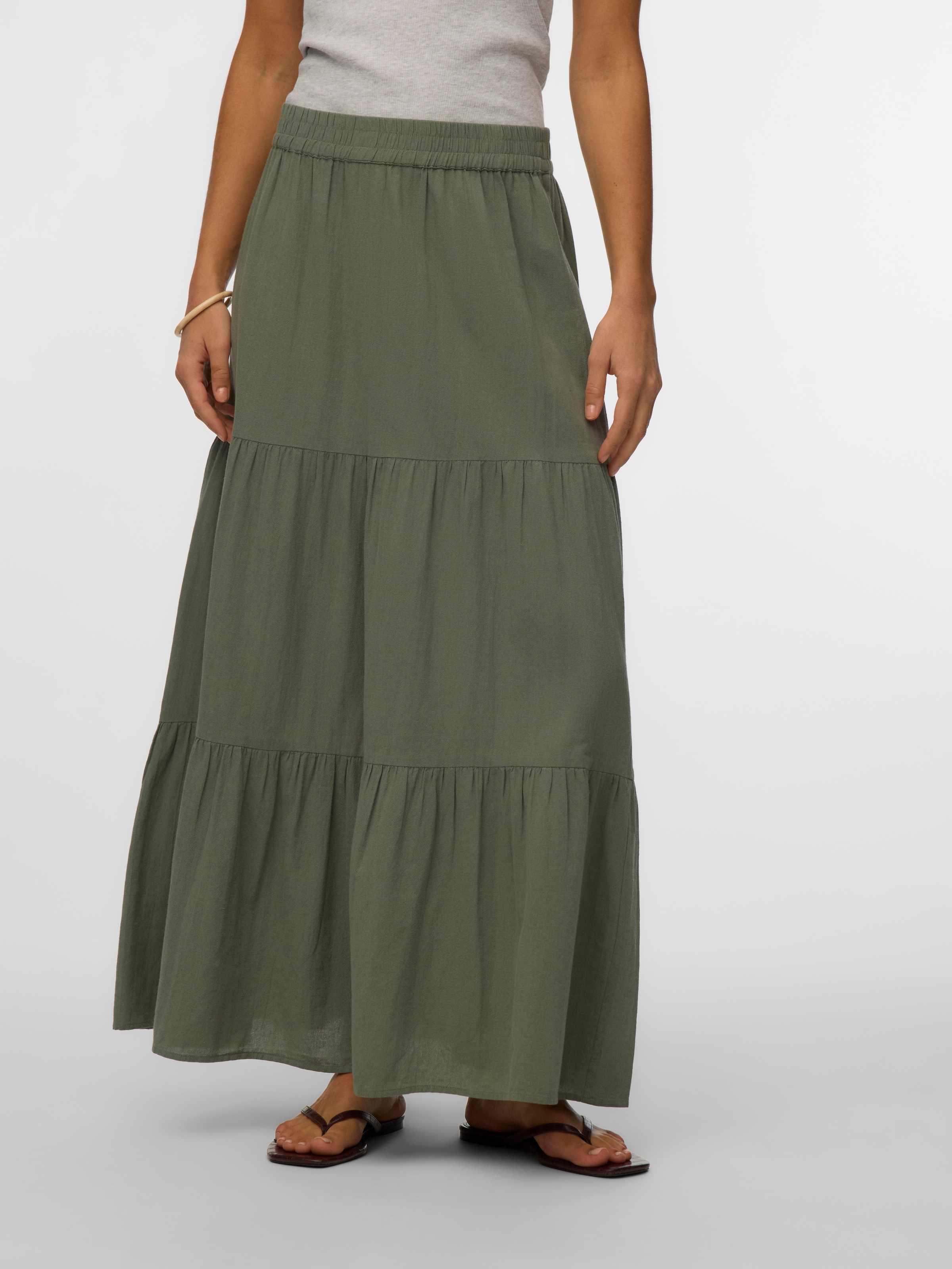 Vero Moda Maxirock "Vmdicthe Hw Maxi Skirt Wvn Ga" Baumwolle