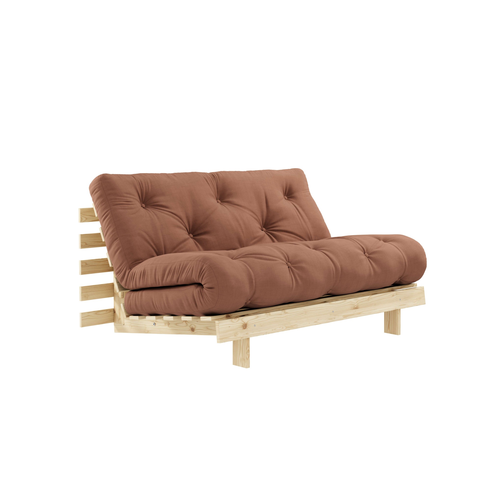 Thumbnail - Karup Design Daybett "Daybett Roots Schlafsofa – Gästebett & Sofa aus FSC-Kiefer", Inkl. Futonmatratze, in mehreren Größ...