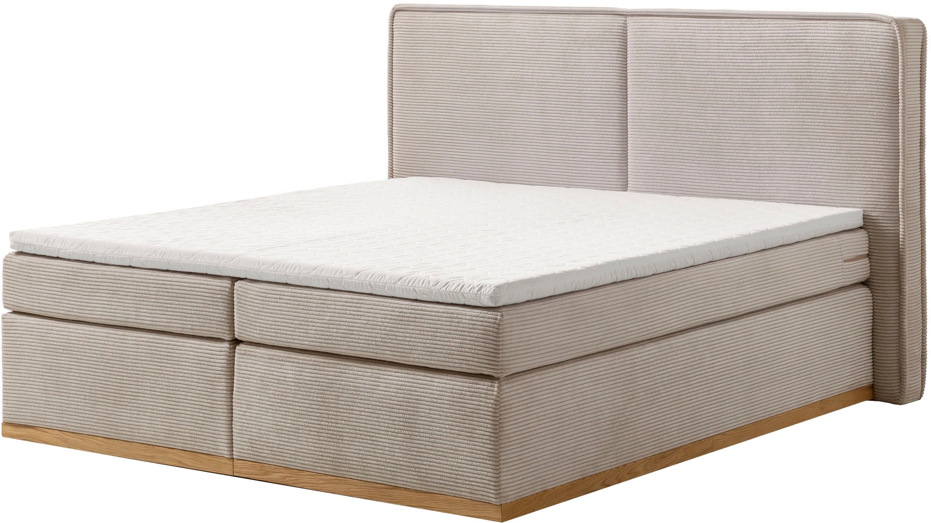 Home affaire Boxspringbett "SHERWOOD Cord Hotelbett, Polsterbett Premiumbet günstig online kaufen