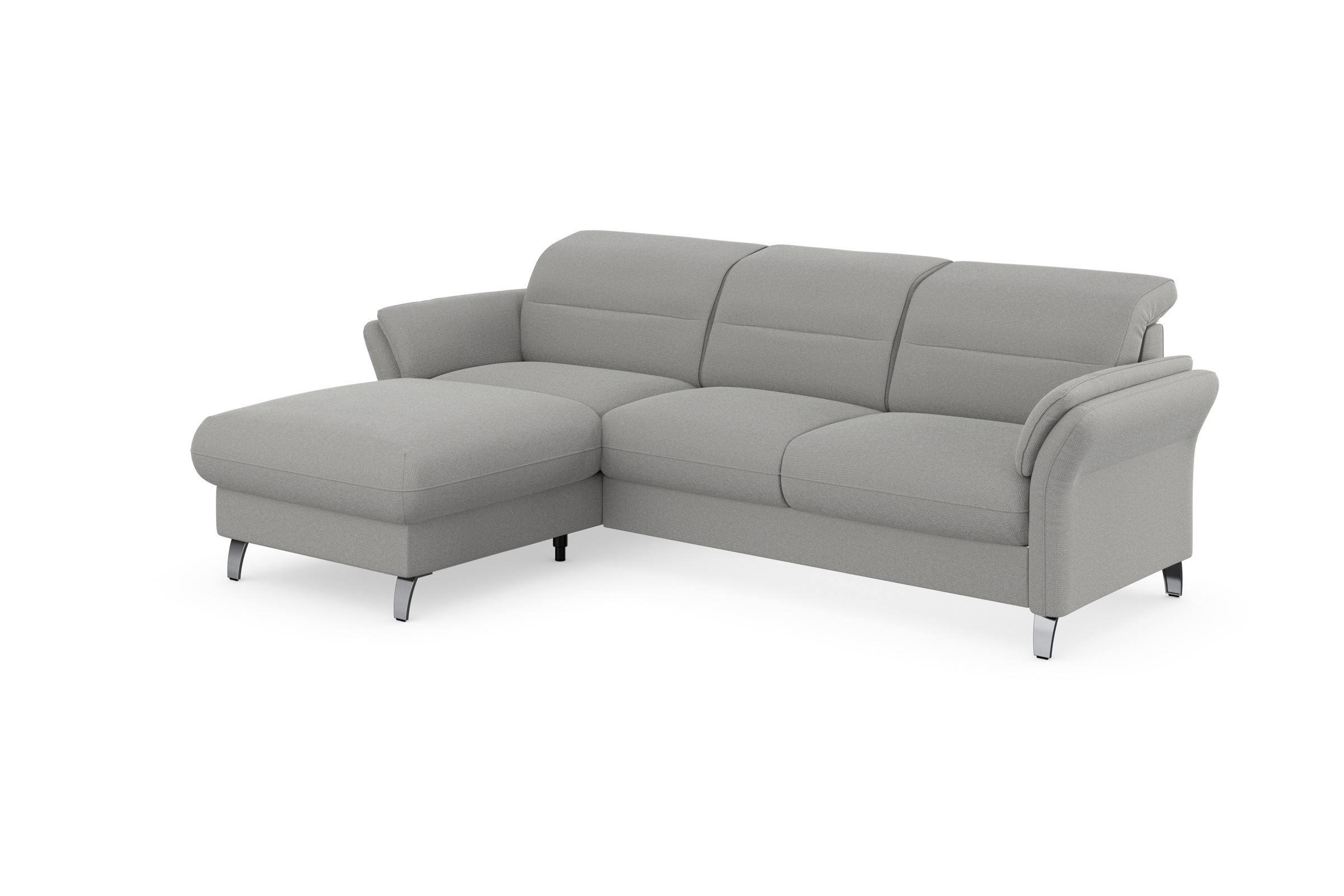 sit&more Ecksofa »Grenoble L-Form mit Federkern«, wahlweise mit Bettfunktion, Bettkasten, Arm- und Kopfteilverstellung