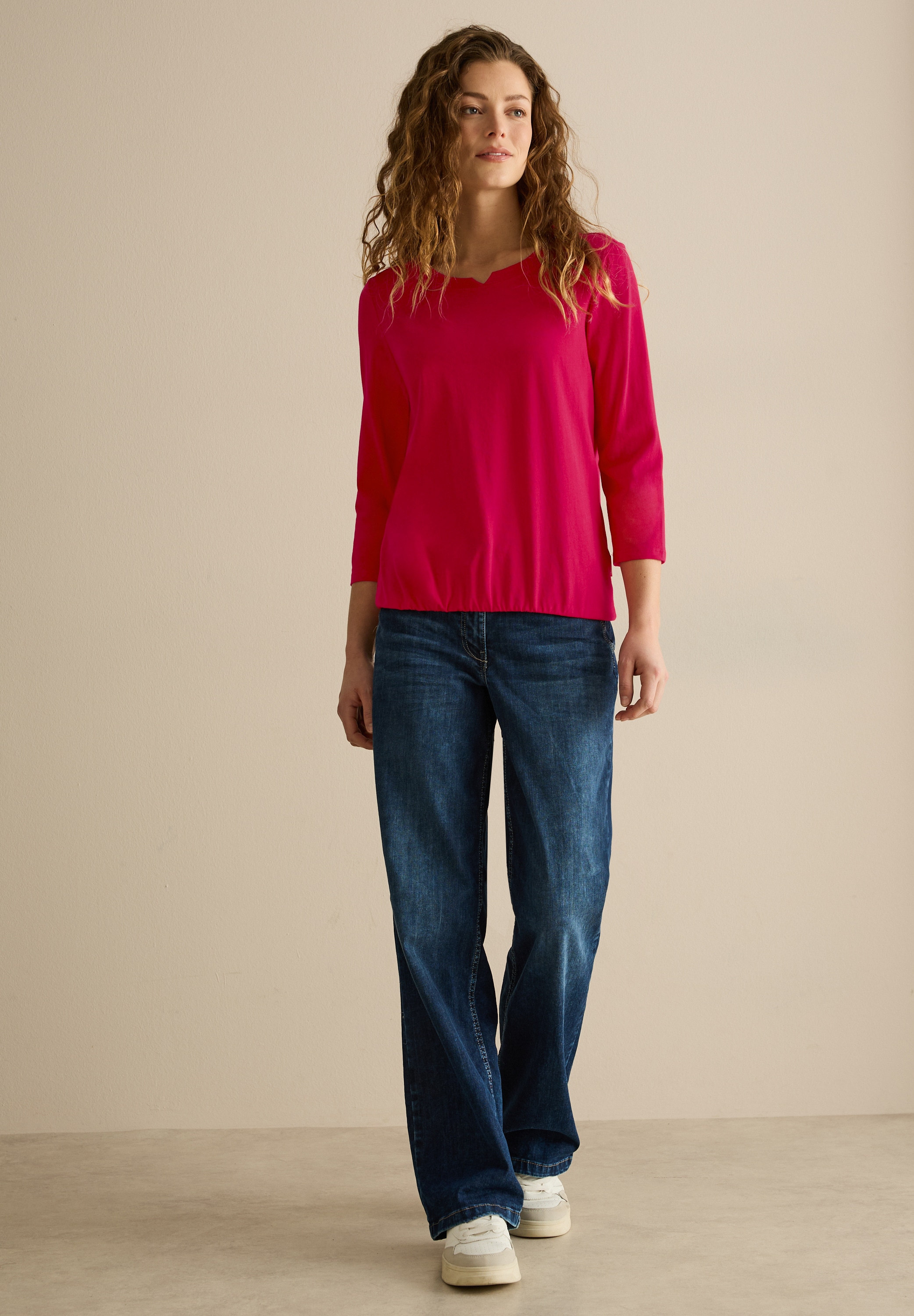 Cecil 3/4-Arm-Shirt, aus reiner Baumwolle