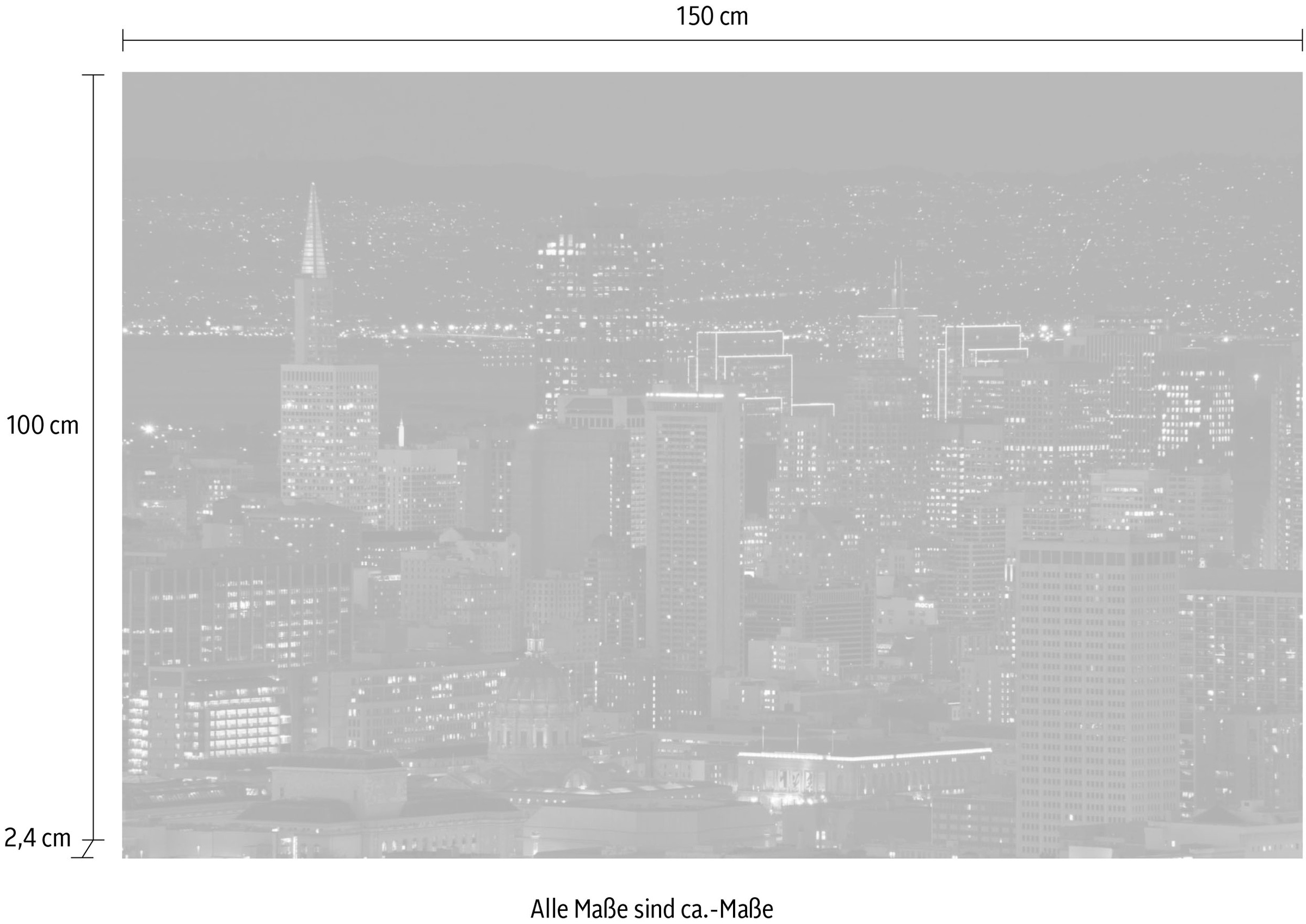 queence Acrylglasbild »Stadt«, Elemente der Architektur-Gebäude-Städte-Skyline-Himmel, Fine Art-Print in Galeriequalität