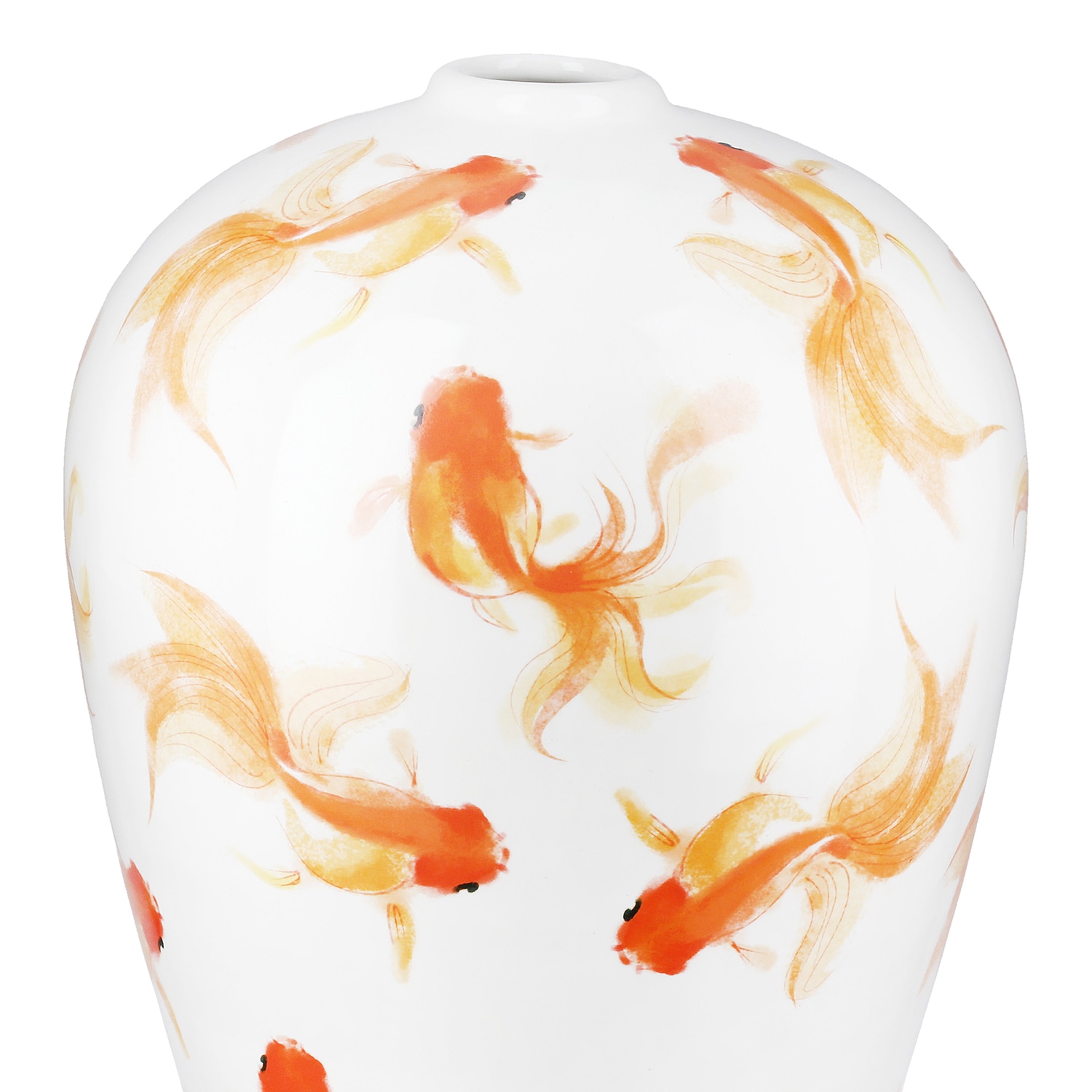 GILDE Tischvase »Vase bauchig Neon weiß H. 30 cm«, (1 St.)