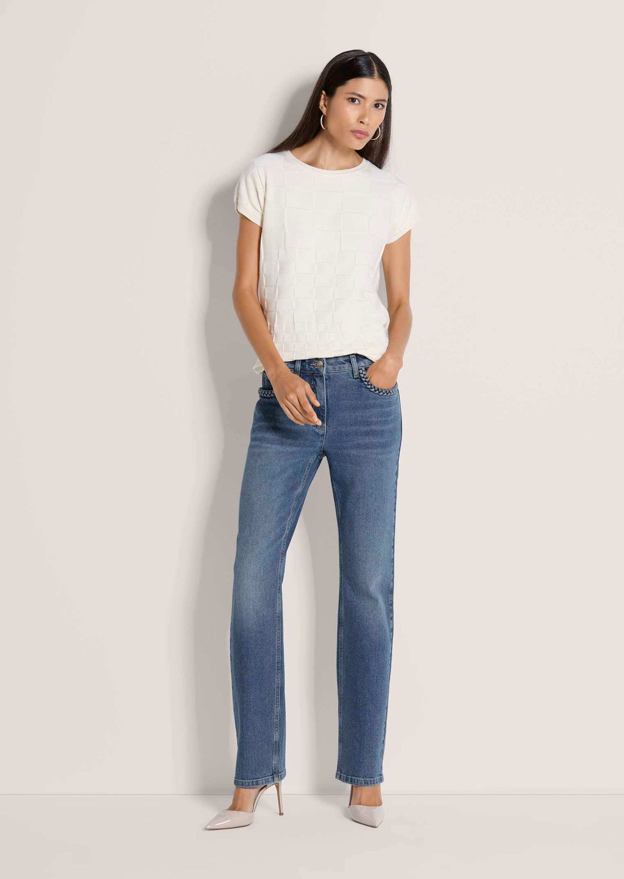 MADELEINE Regular-fit-Jeans "Jeans Slim-Fit-Jeans mit Formbund" günstig online kaufen