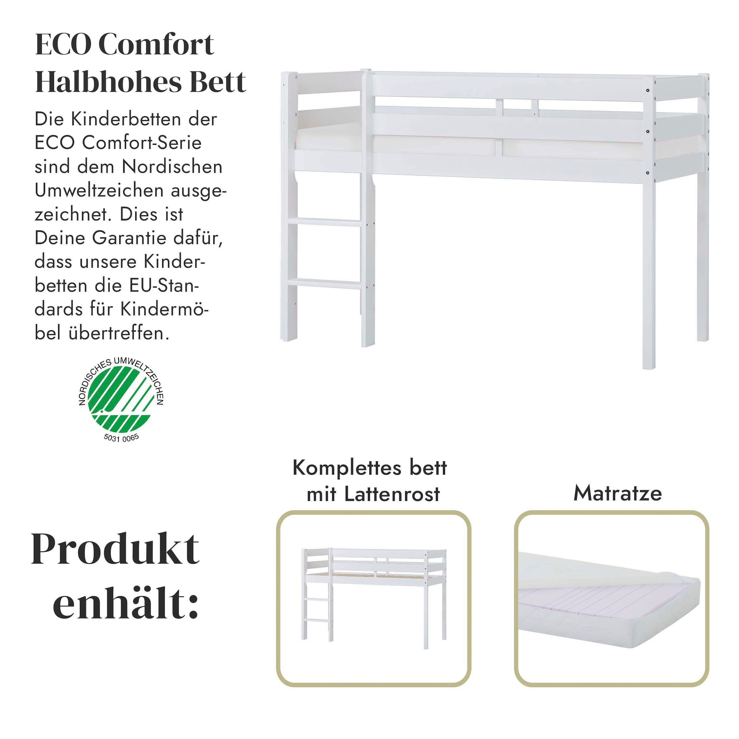 Hoppekids Spielbett »ECO COMFORT, Hochbett, in 2 Einzelbetten teilbar«, Höhe 72cm, Farbe & Größe & Matratze