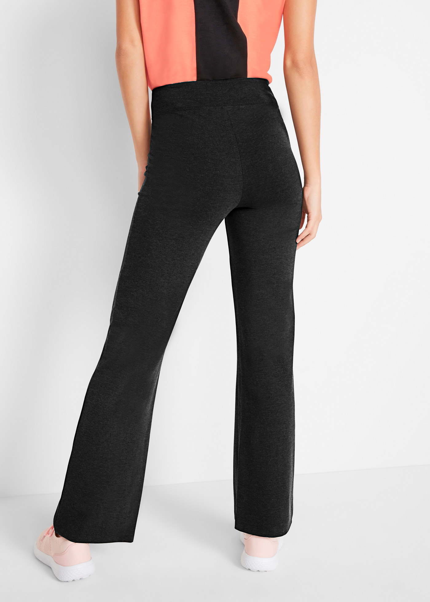 Thumbnail - bonprix Sporthose "Baumwoll-Sporthose, Bootcut (2er Pack)" aus Stretch-Material, Regular Fit, Bootcut-Design, sportliche...