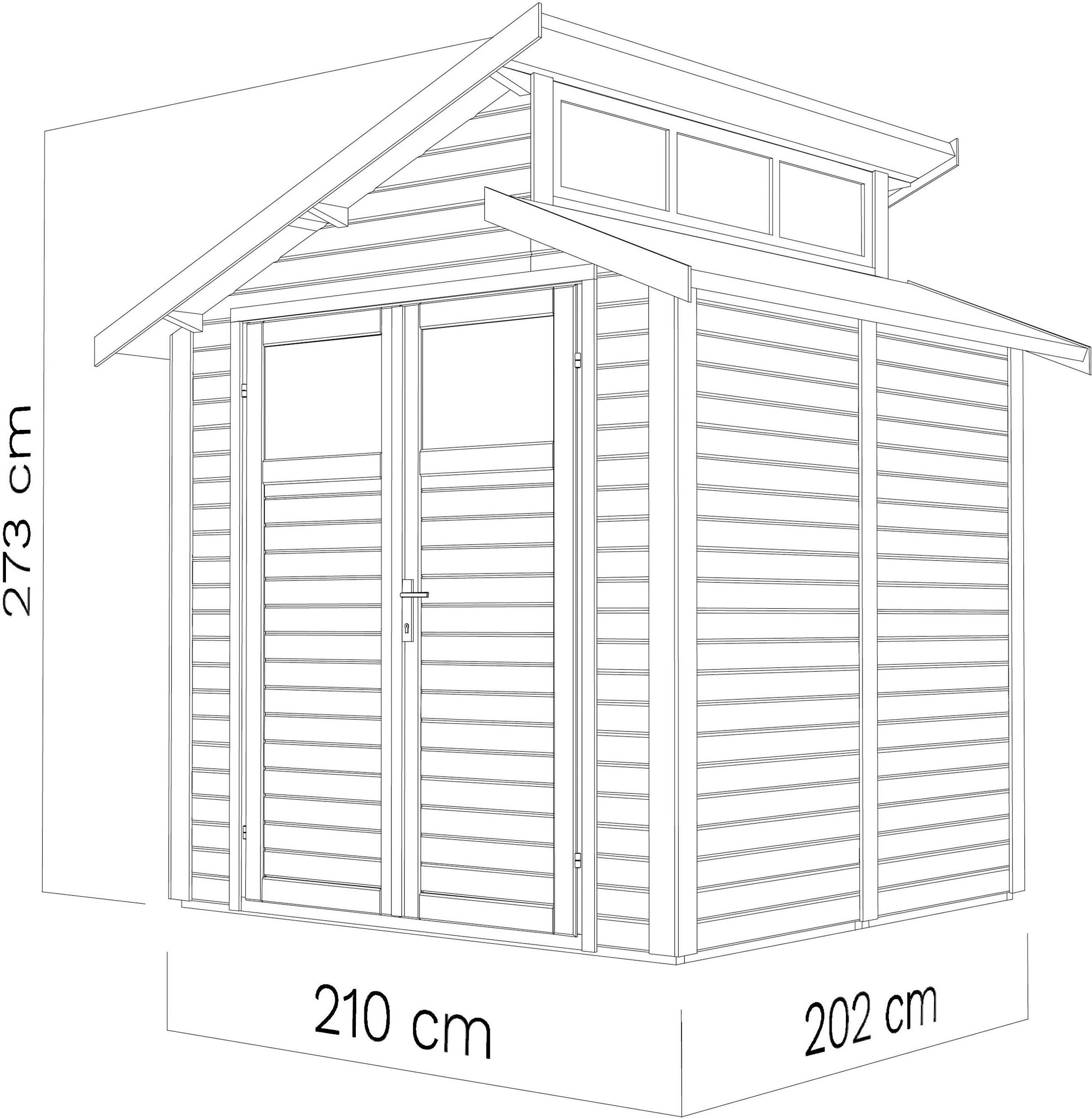 BERTILO Gartenhaus »Studio Basic, in verschiedenen Farben«