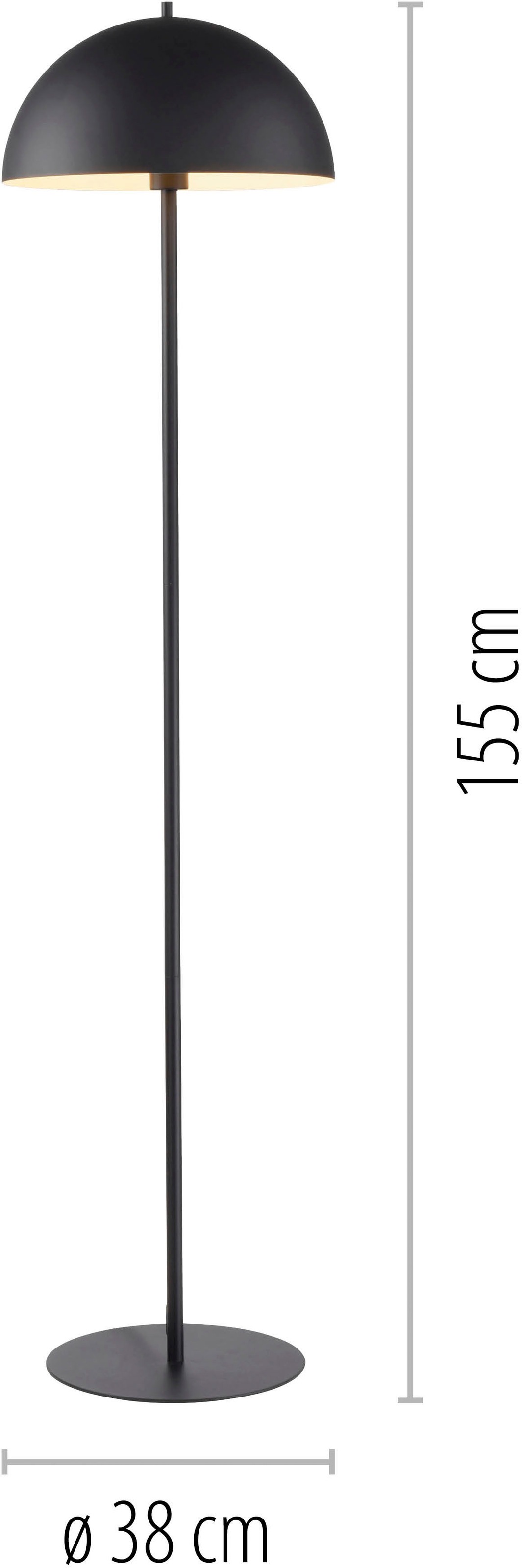 SCHÖNER WOHNEN-Kollektion LED Stehlampe »ALI« E27 1 Stk. SCHÖNER WOHNEN Kollektion, Fußschalter, Downlight